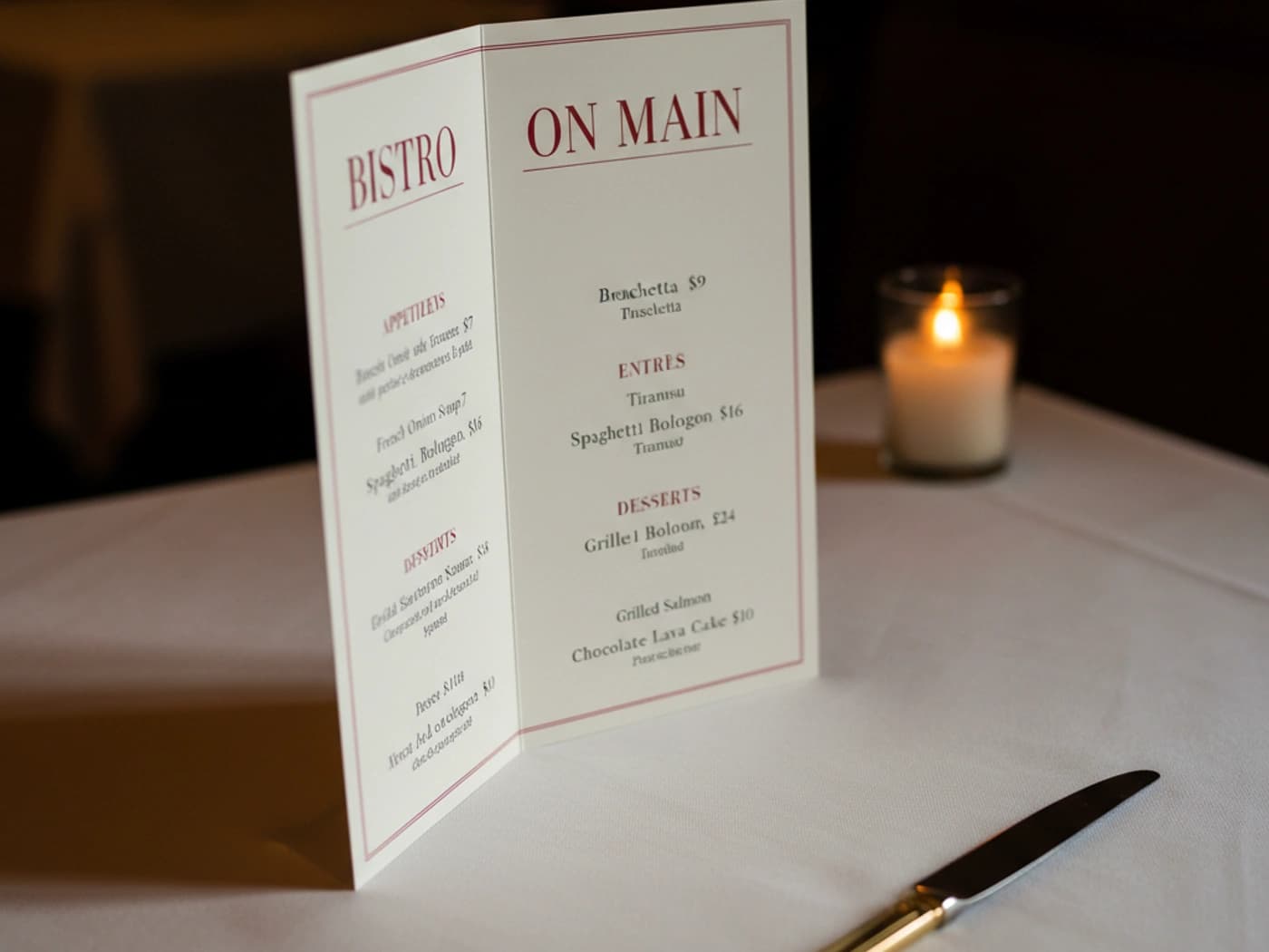 Bi-Fold Menus