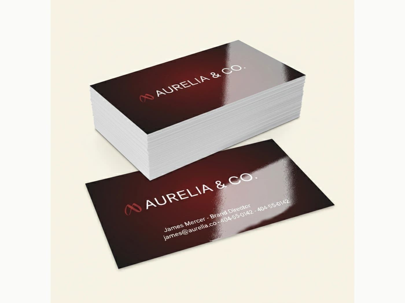 High Gloss Laminated Business Cards