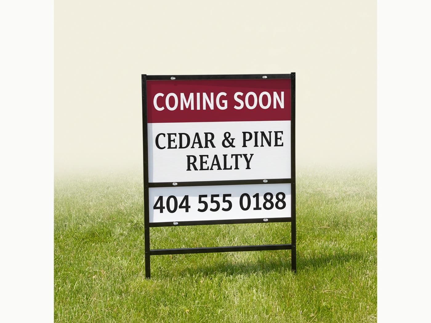 Real Estate Yard Signs with Frame