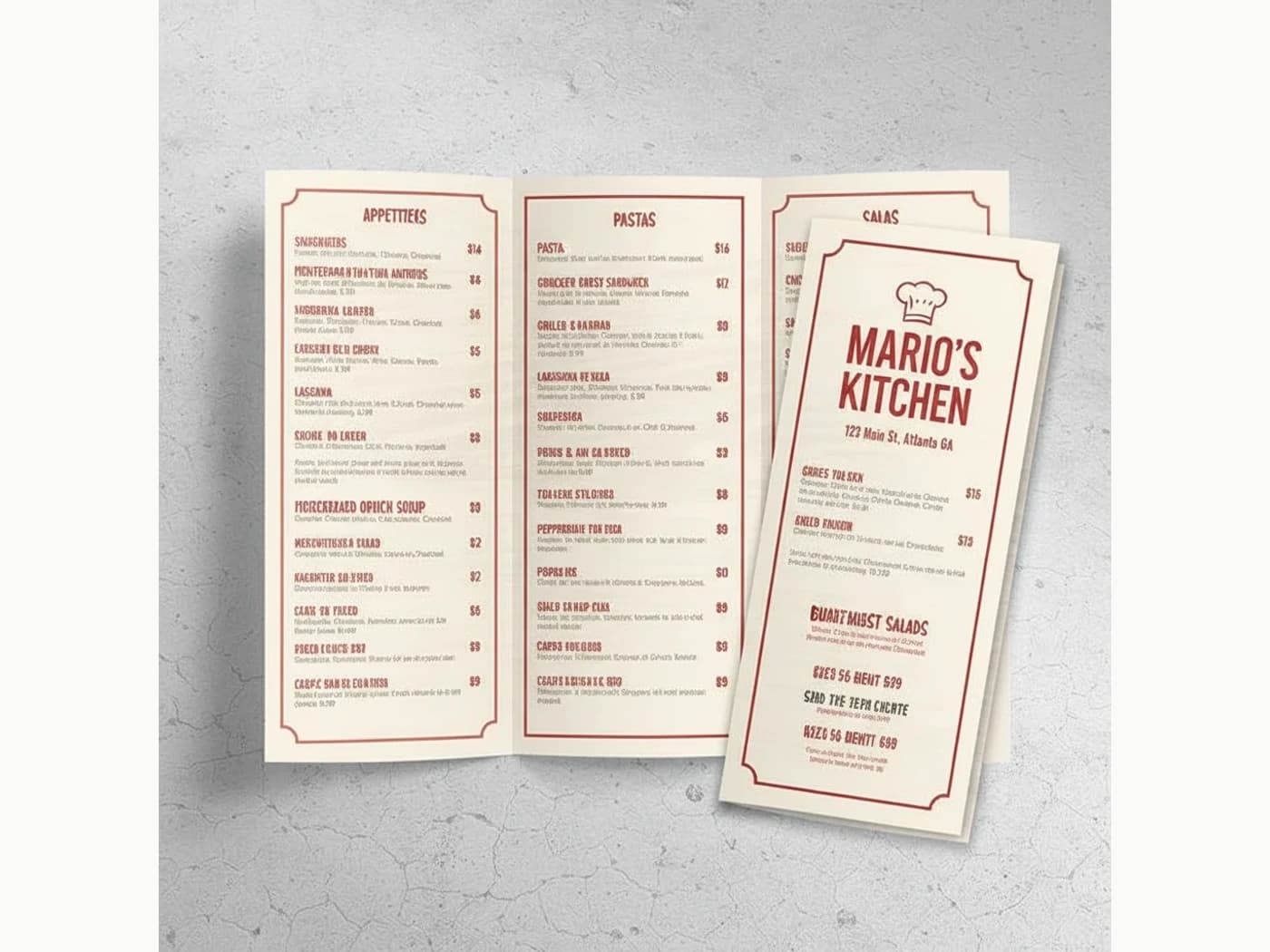 Take-Out Menus