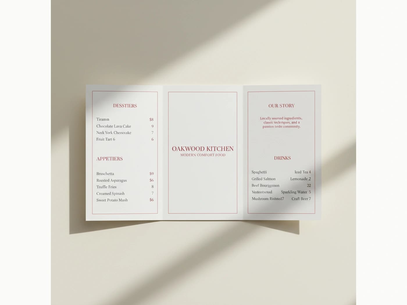 Tri-Fold Menus