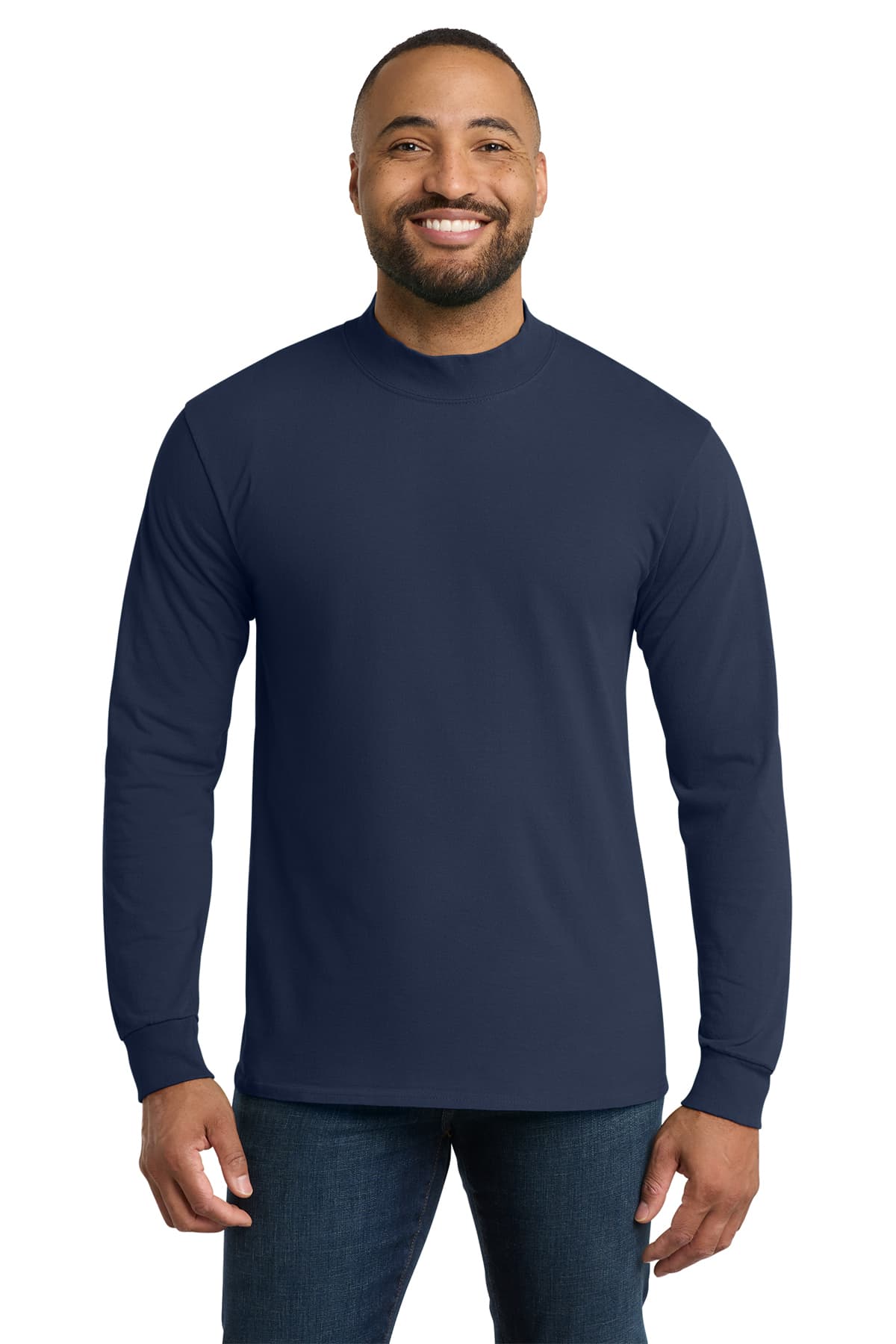 Port & Co Essential Mock Turtleneck