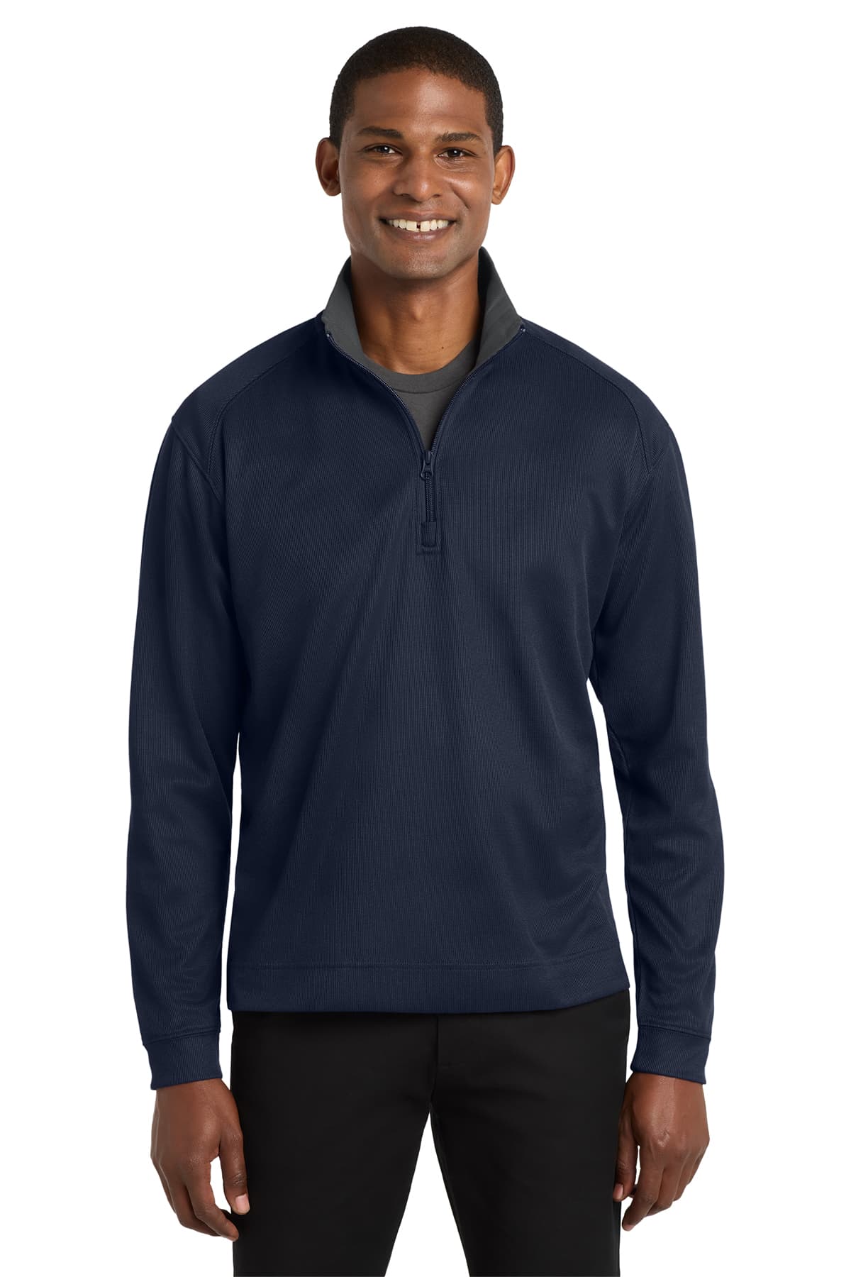 Port Authority Vertical Texture 1/4-Zip Pullover