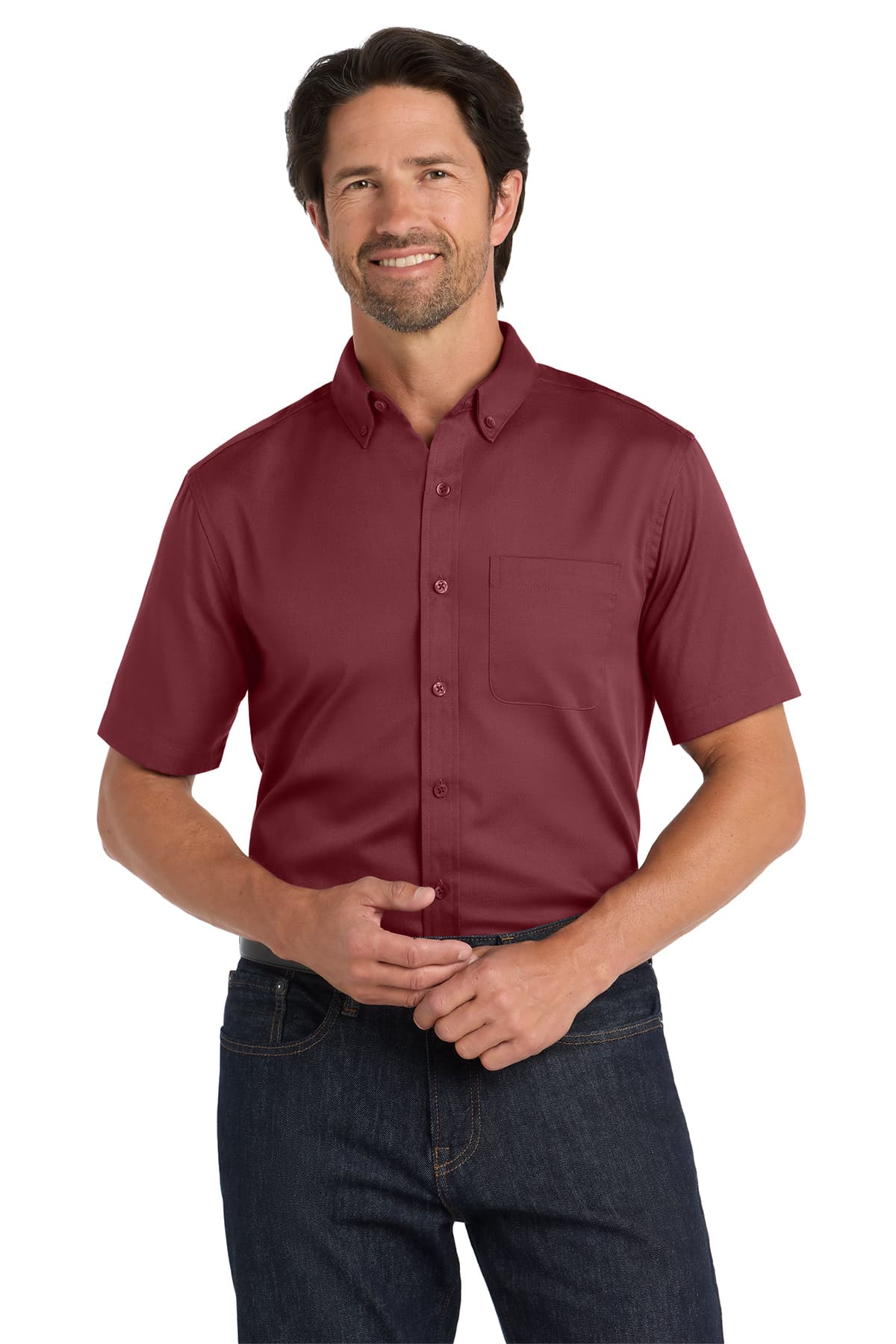 Port Authority Short Sleeve SuperPro React Twill Shirt