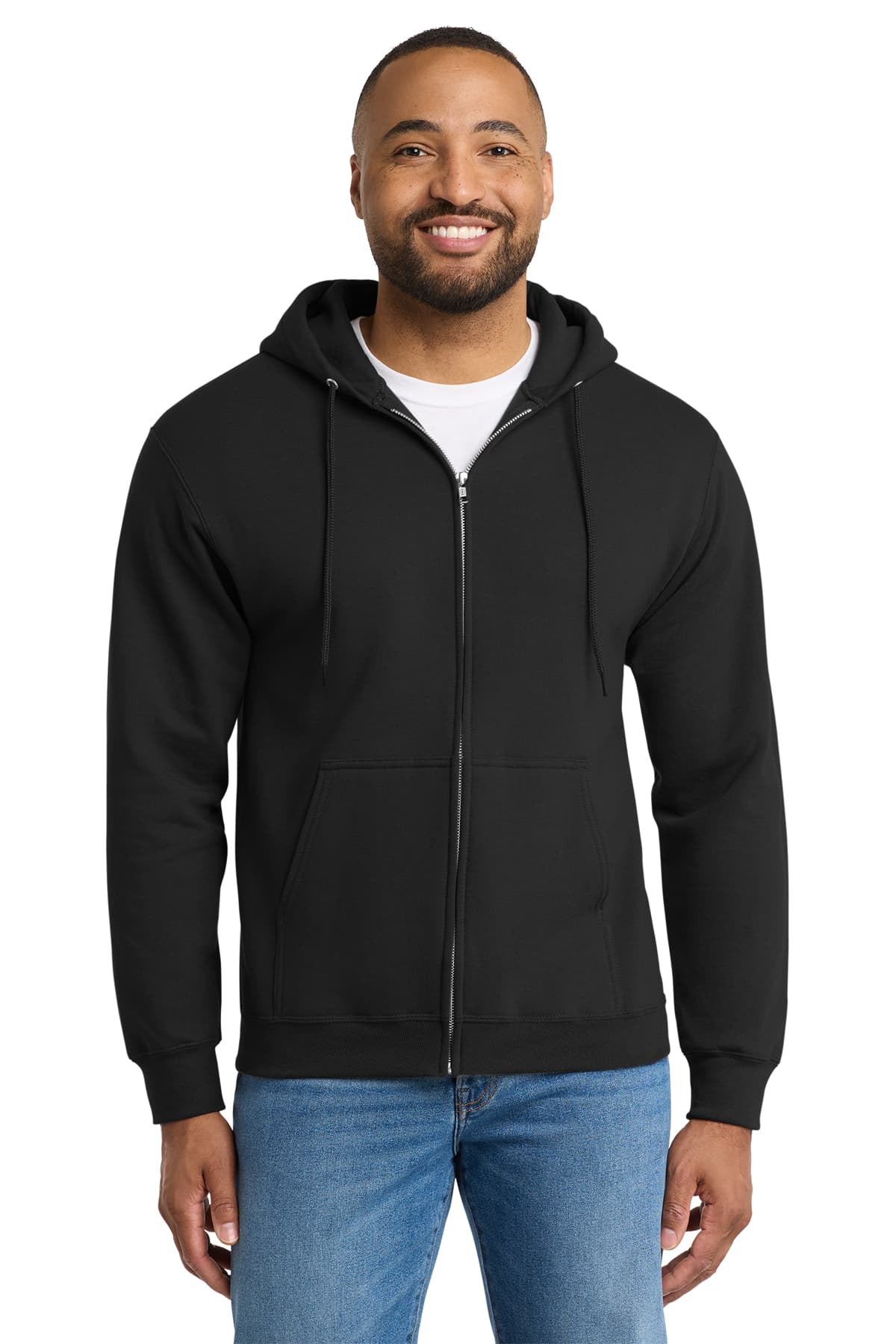 Port & Co Essential Fleece Full-Zip Hooded Sweatshirt