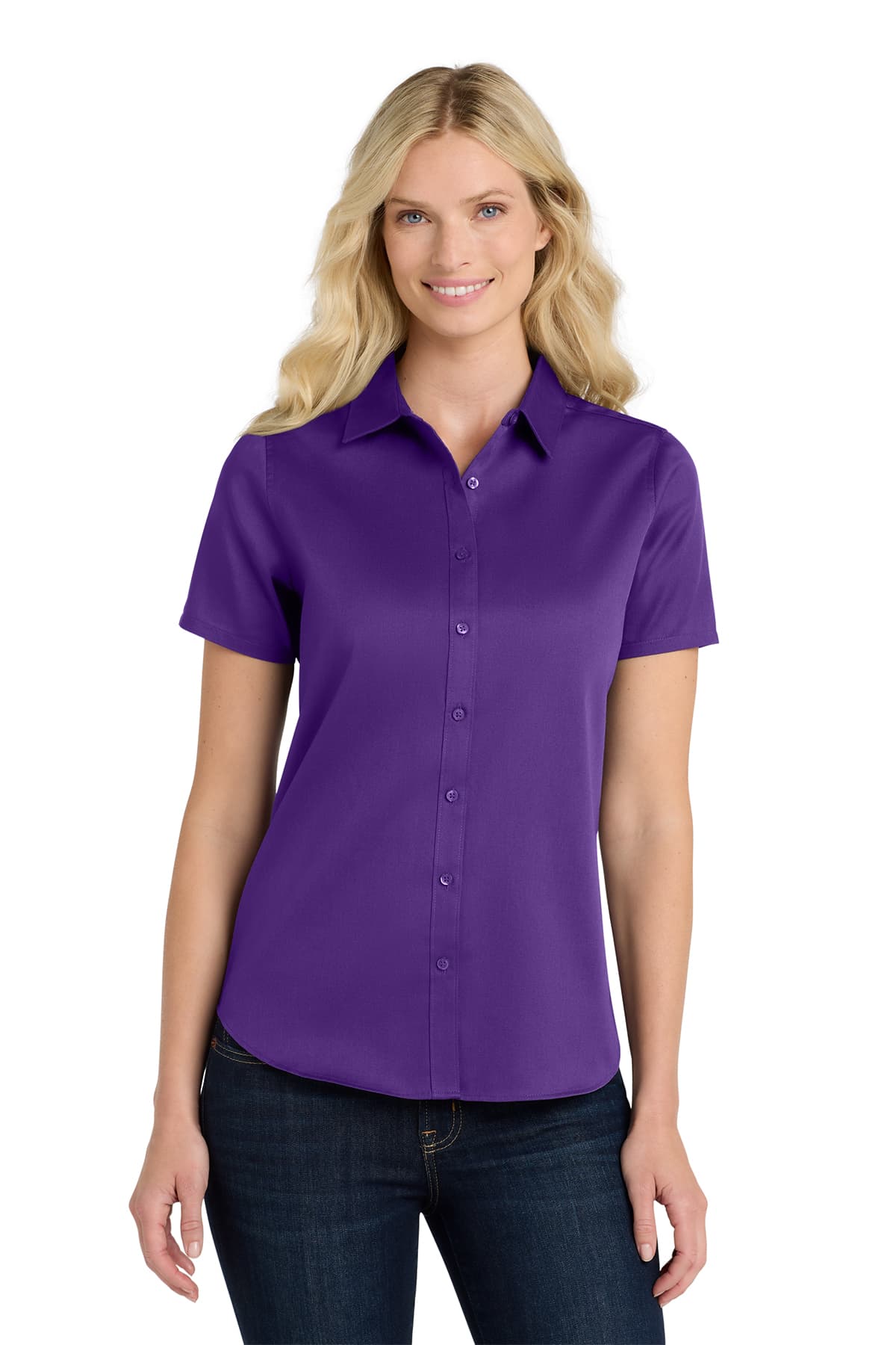 Port Authority Women's Short Sleeve superPro React Twill Shirt