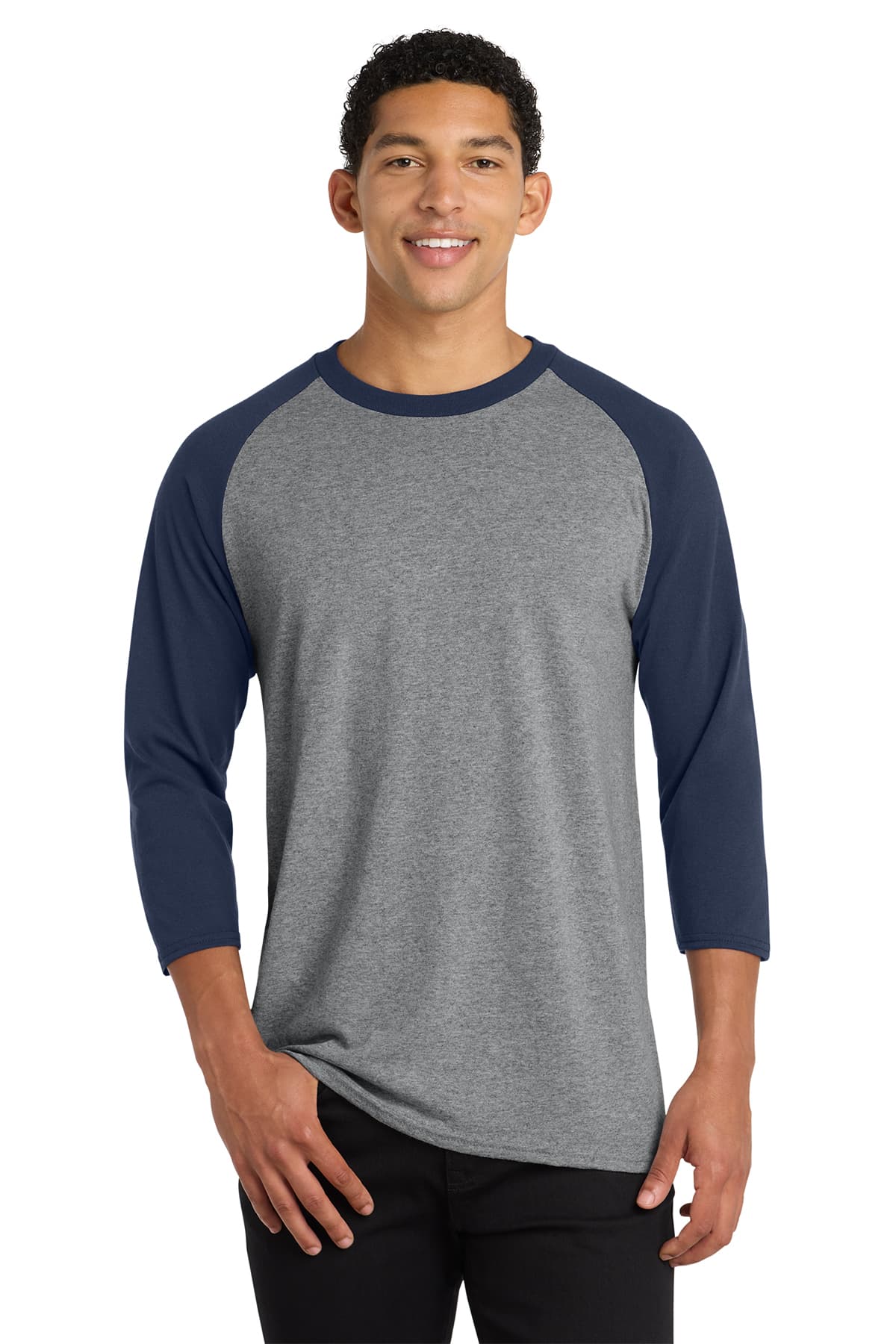 Port & Co Core Blend 3/4-Sleeve Raglan Tee