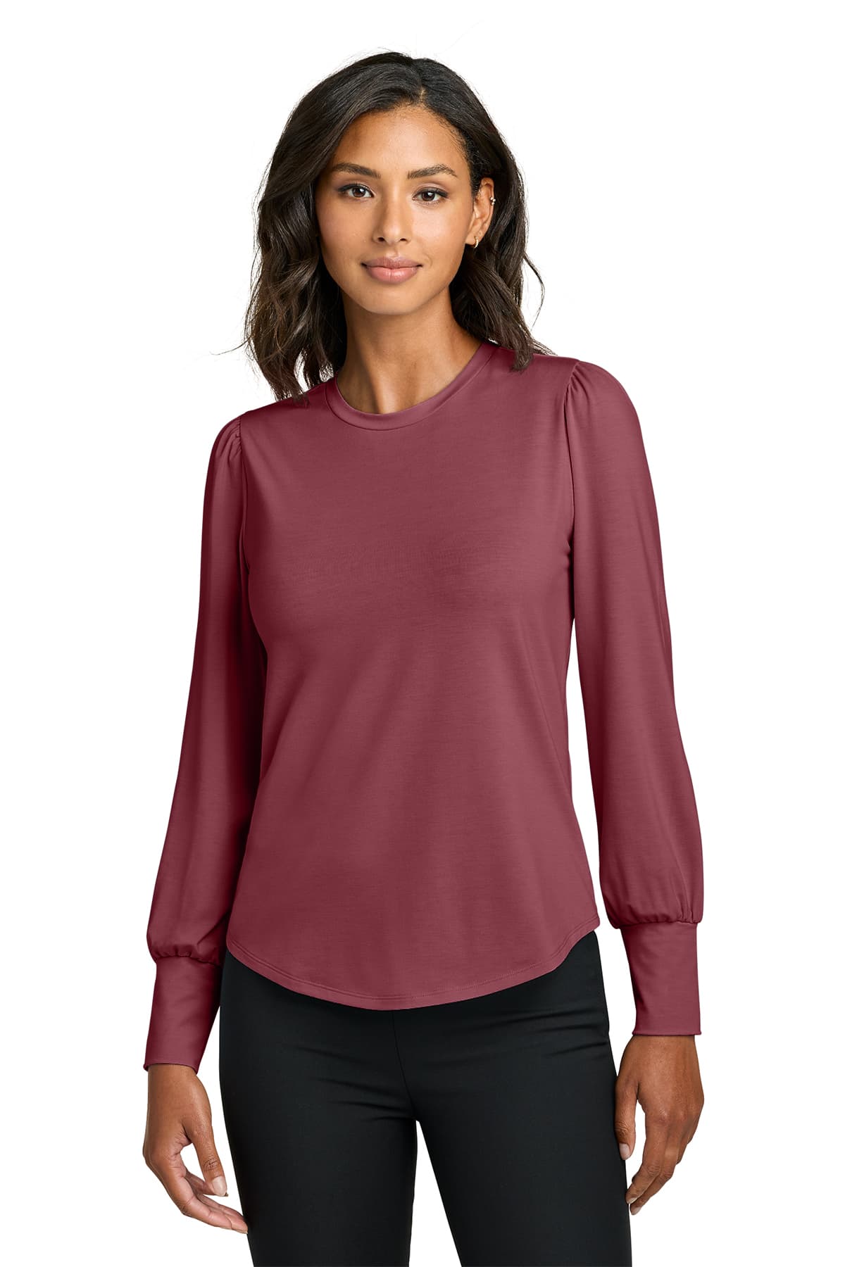 Mercer+Mettle Women’s Stretch Jersey Long Sleeve Blouson Top