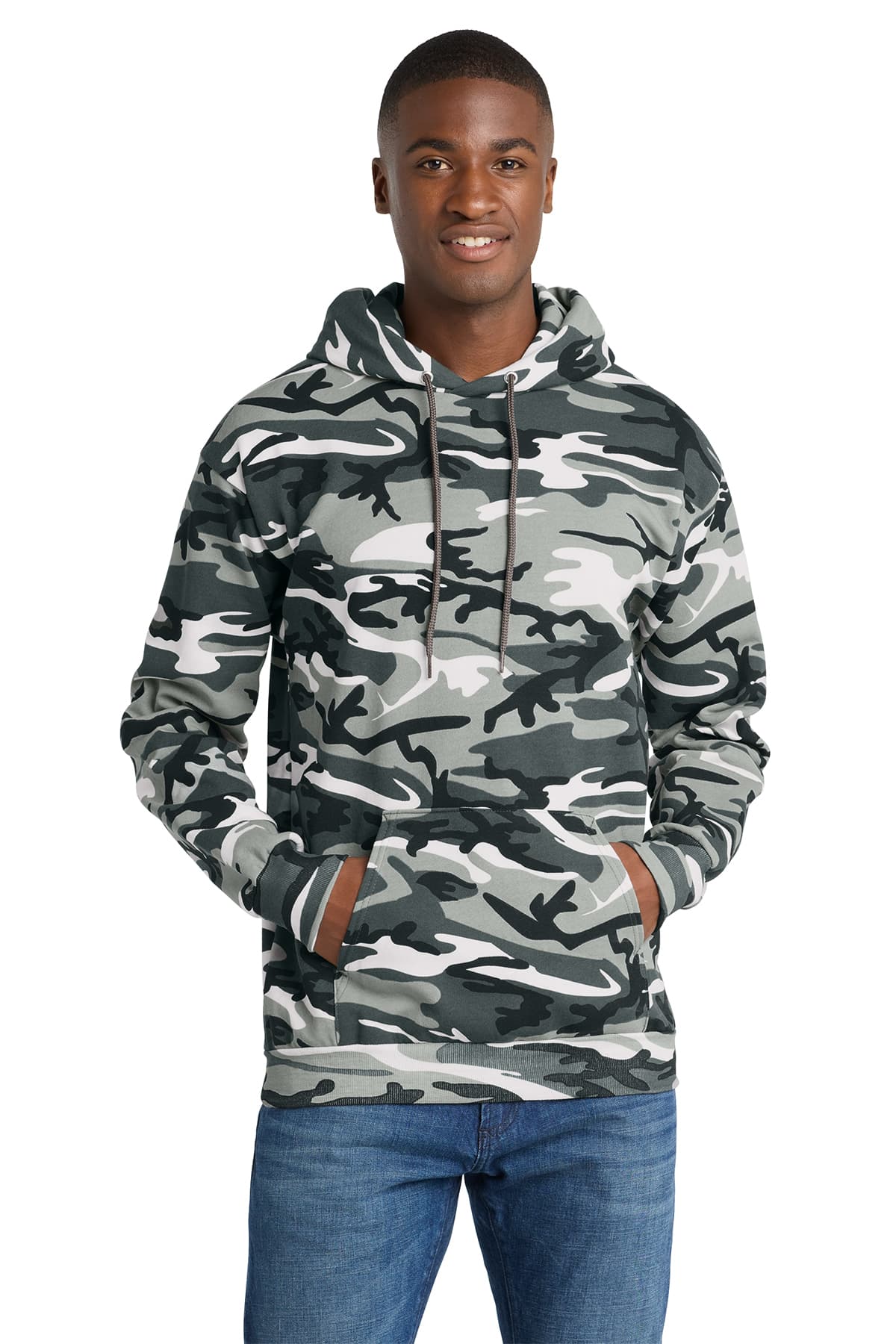 Port & Co Core Fleece Camo Pullover Hooded Sweatshirt