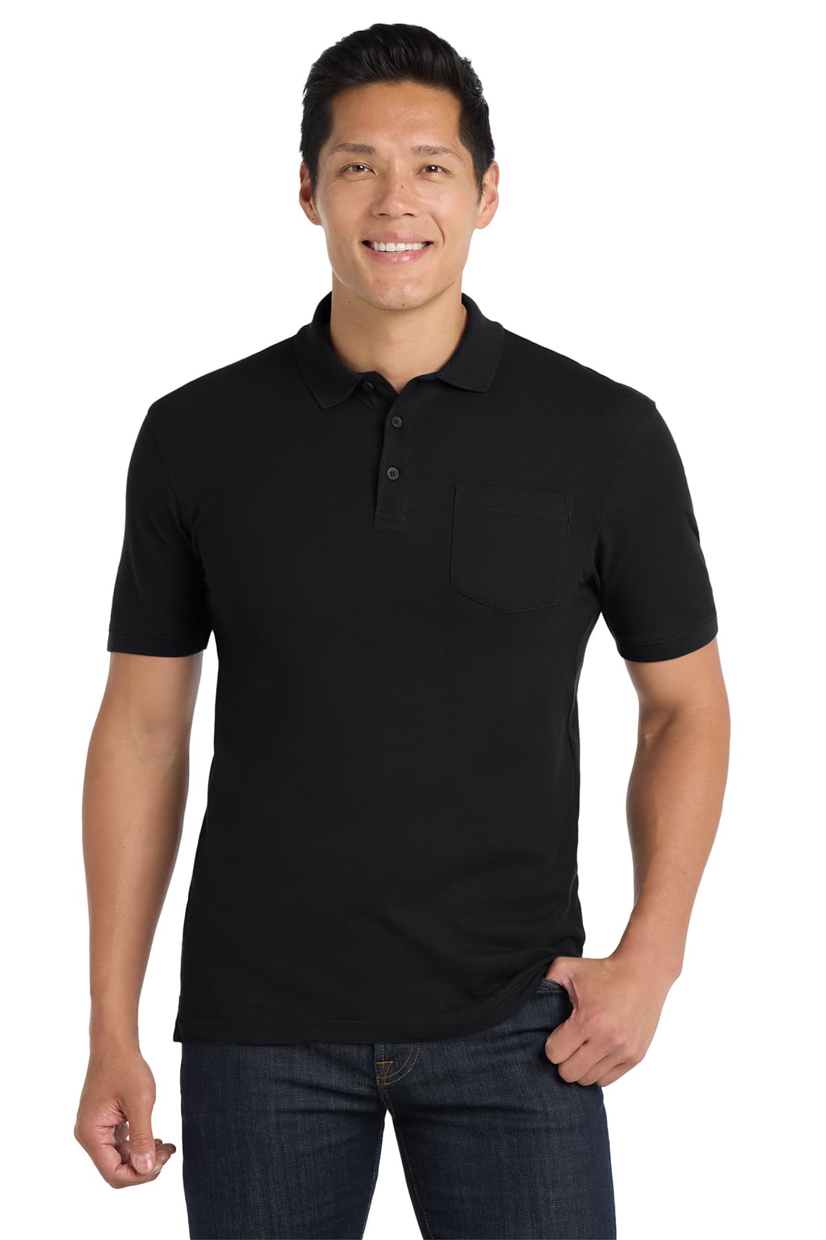 Port Authority Core Classic Pique Pocket Polo