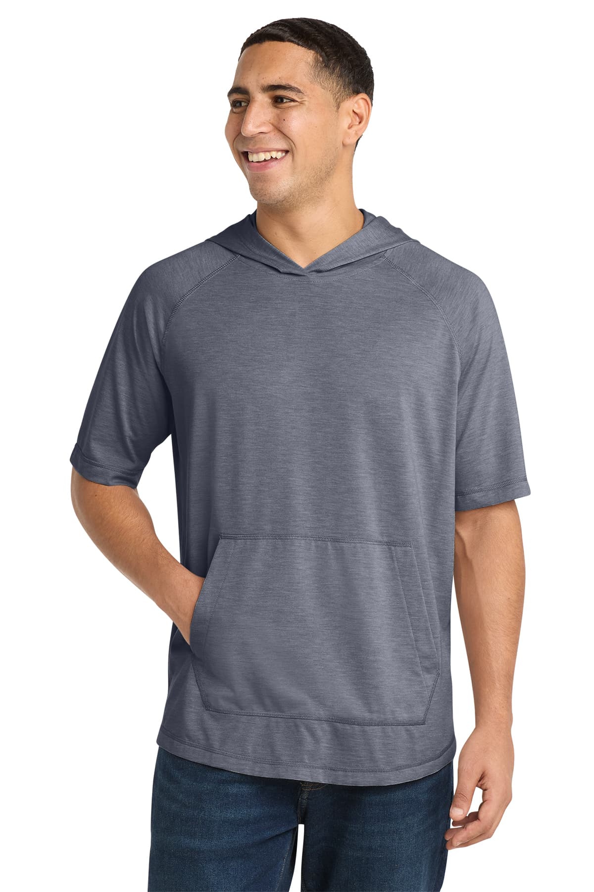 Sport-Tek PosiCharge Tri-Blend Wicking Short Sleeve Hoodie