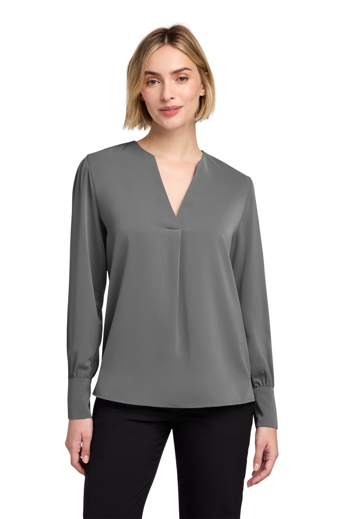Brooks Brothers Women’s Open-Neck Satin Blouse