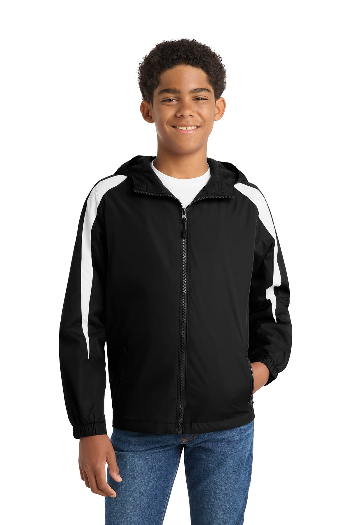 Sport-Tek Youth Fleece-Lined Colorblock Jacket