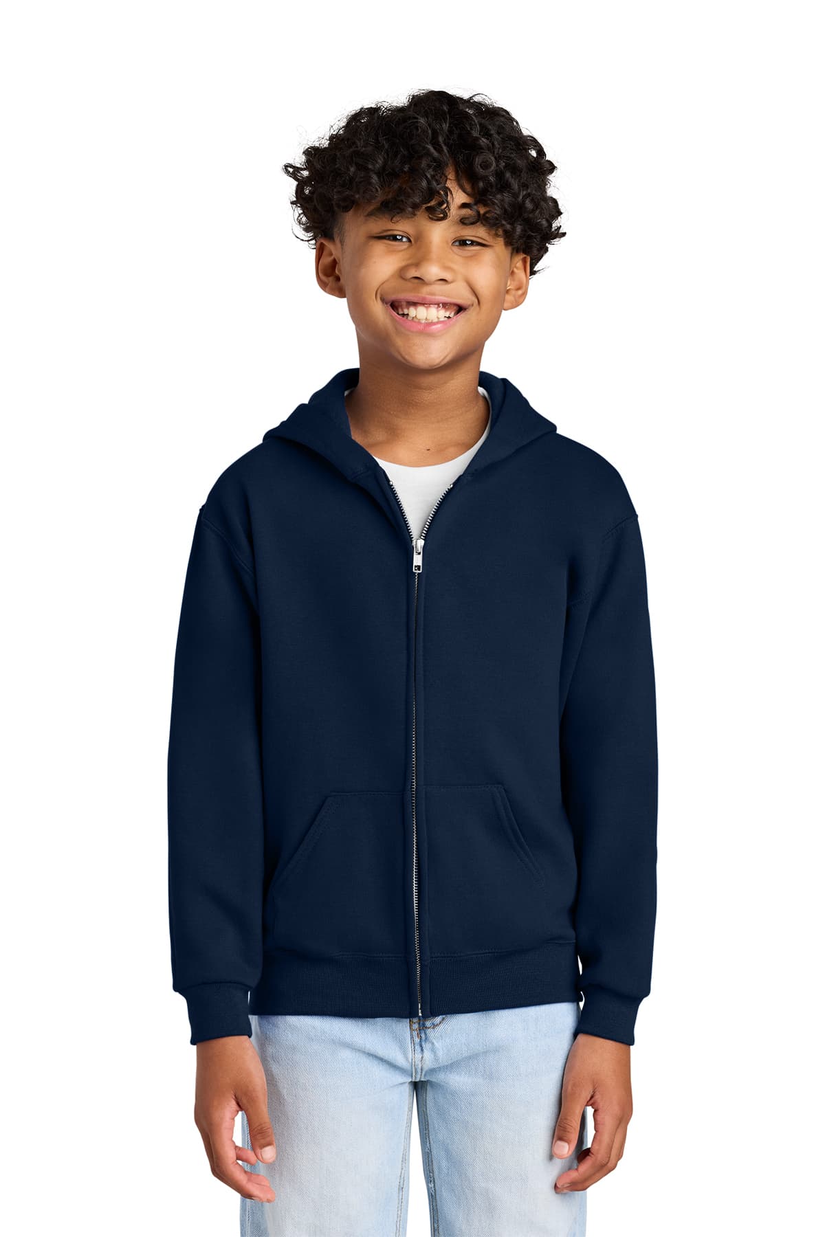 Jerzees Youth NuBlend Full-Zip Hooded Sweatshirt