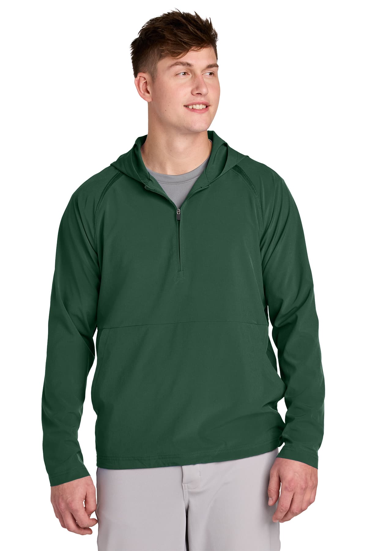 Sport-Tek Repeat 1/2-Zip Long Sleeve Hooded Jacket
