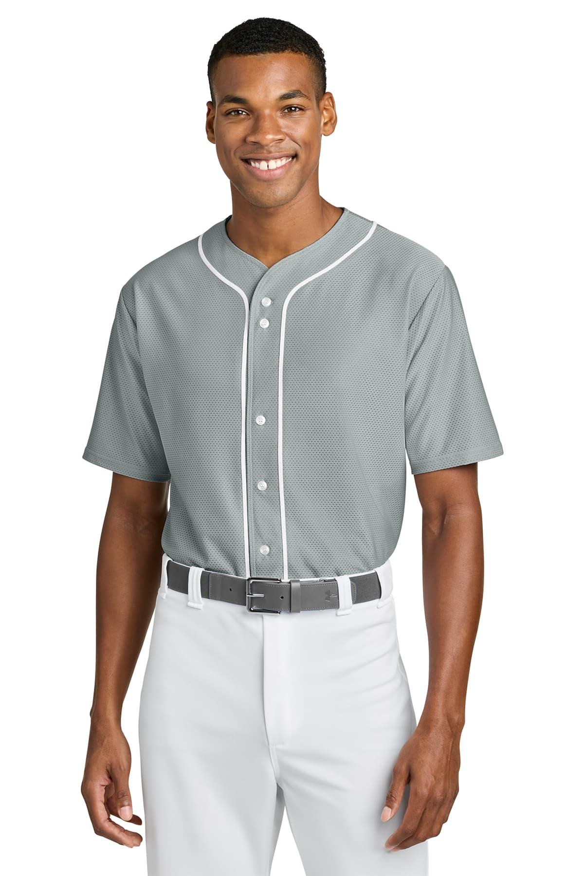 A4 Short Sleeve Full-Button Baseball Top