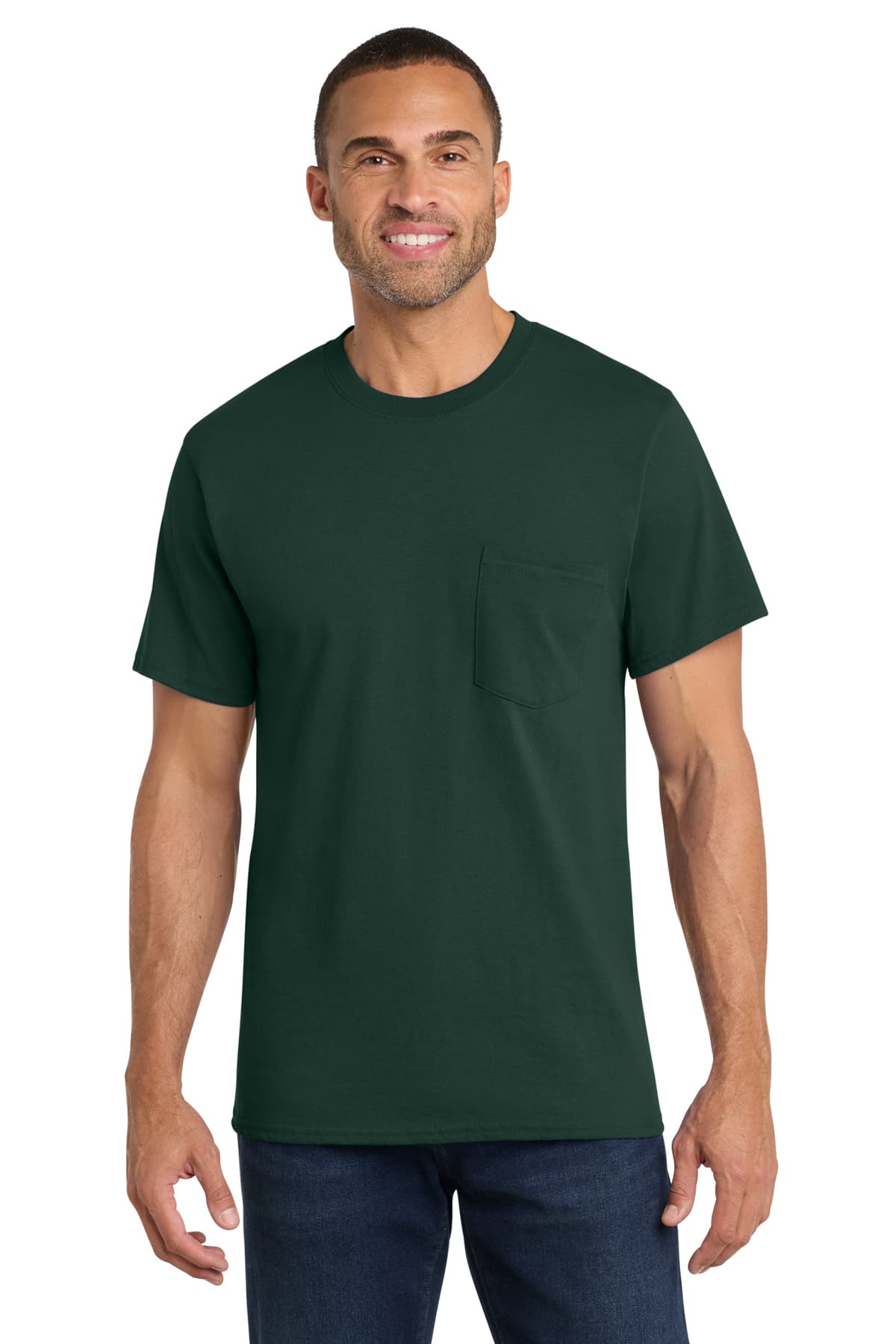 Port & Co Core Cotton Pocket Tee
