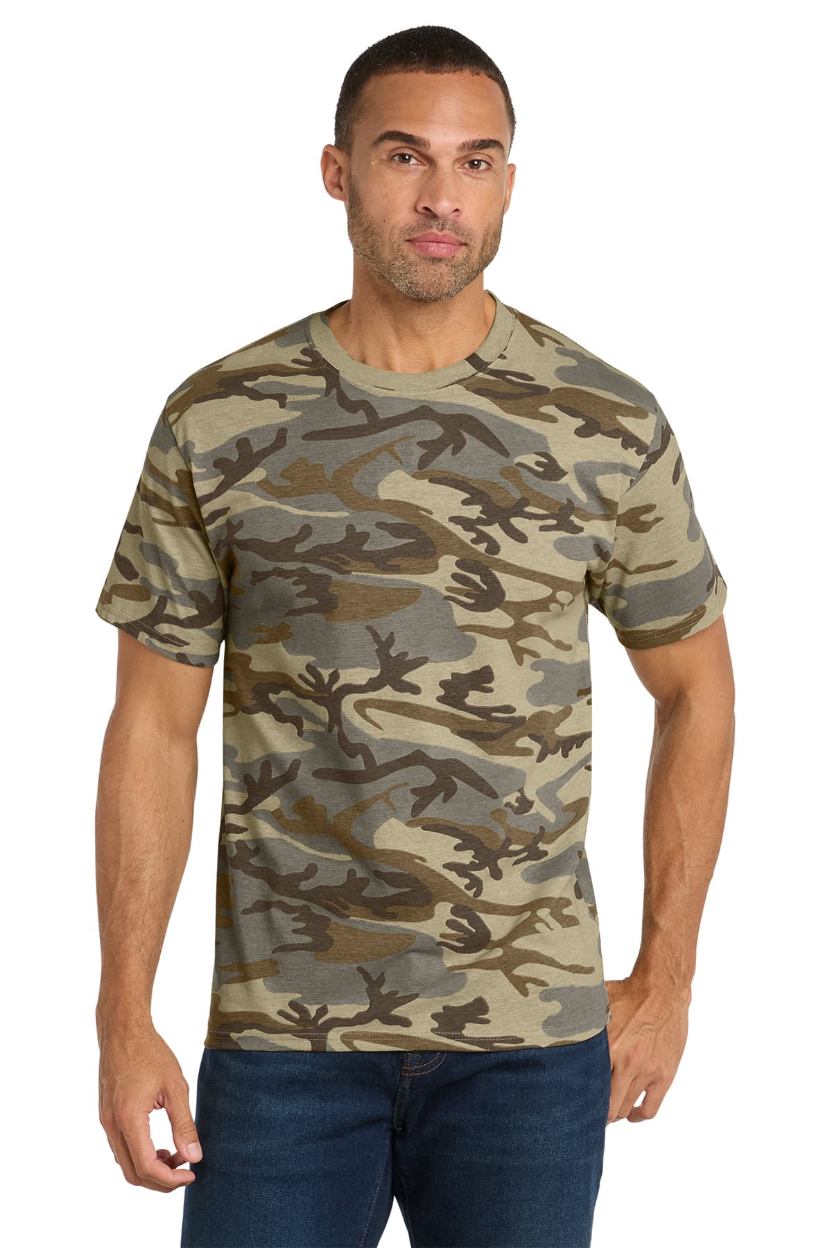 Port & Co Core Cotton Camo Tee
