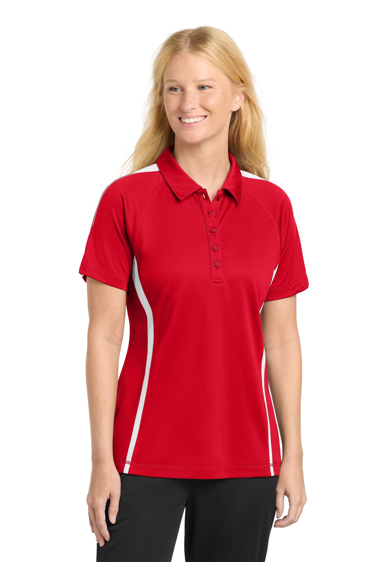 Sport-Tek Women's PosiCharge Micro-Mesh Colorblock Polo