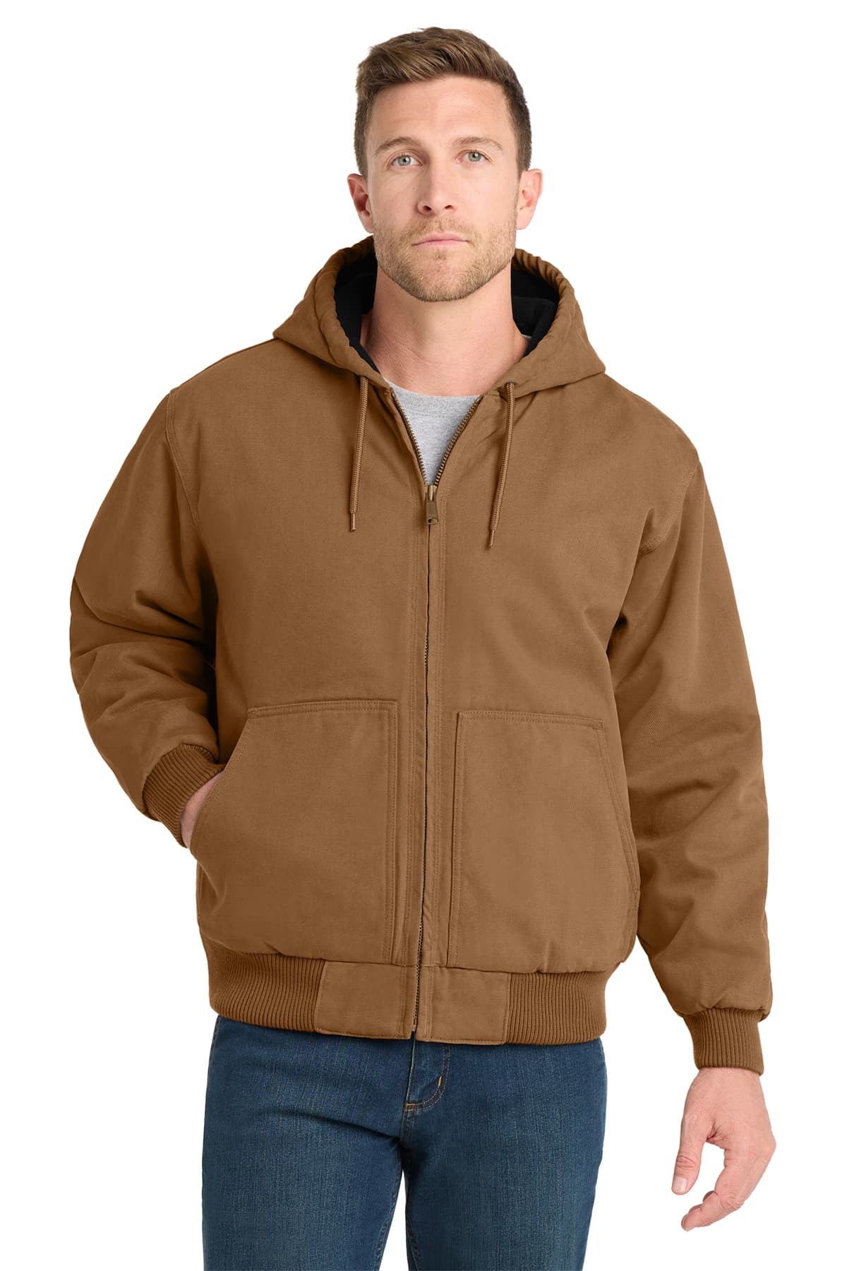 CornerStone Washed Duck Cloth Insulated Hooded Work Jacket