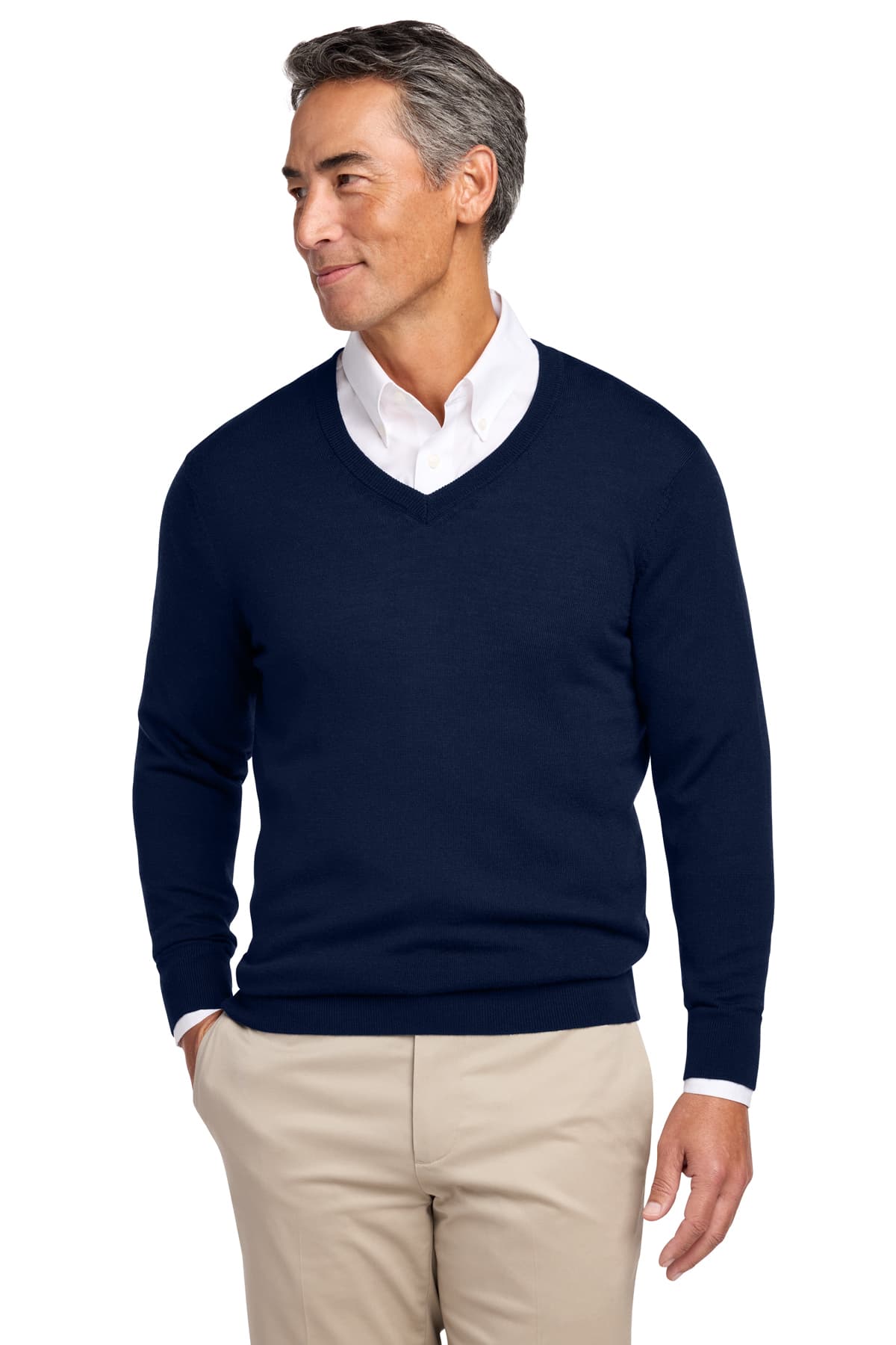 Brooks Brothers Washable Merino V-Neck Sweater