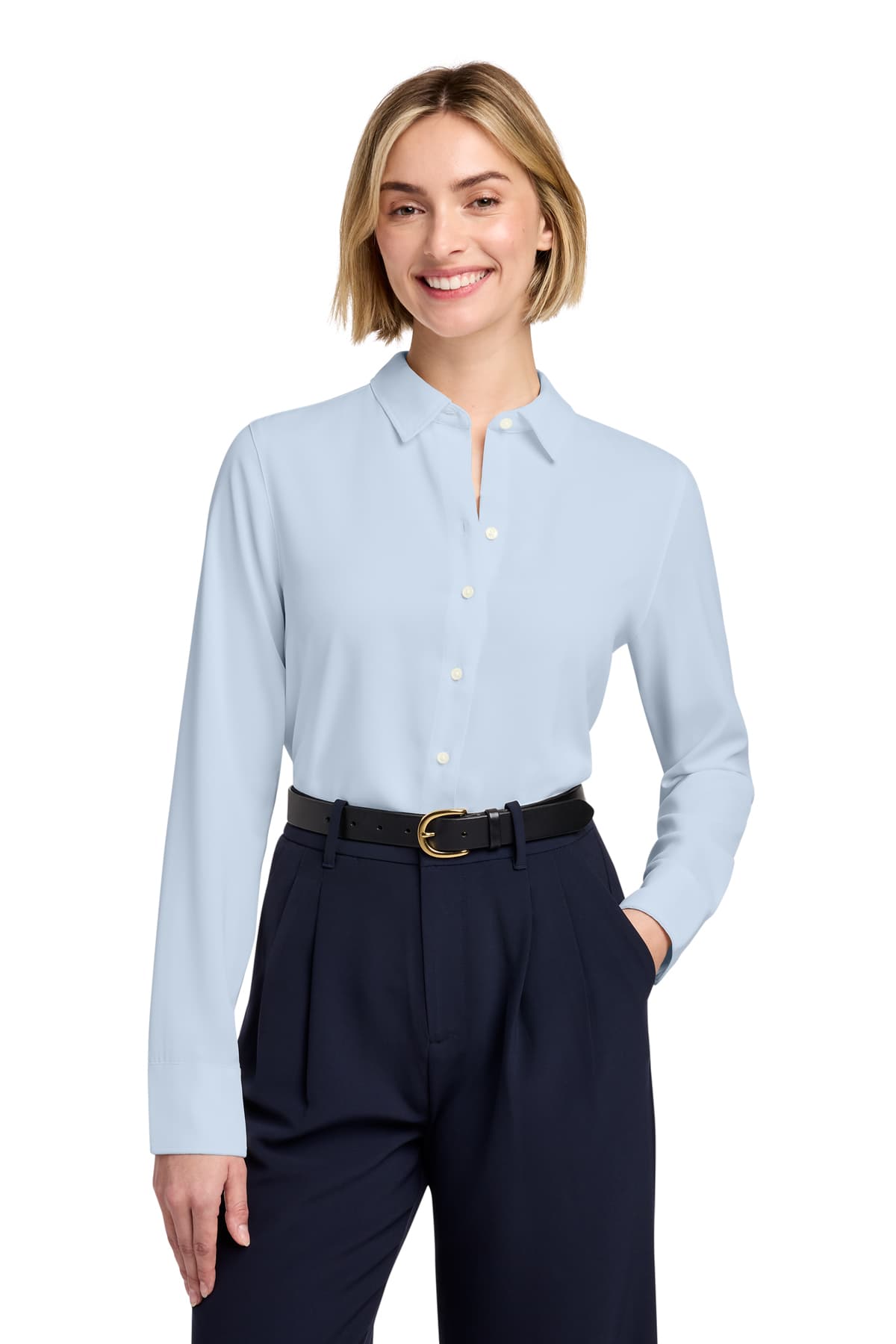 Brooks Brothers Women’s Full-Button Satin Blouse