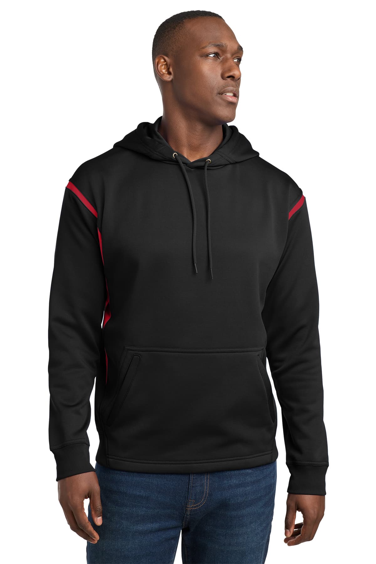 Sport-Tek Tech Fleece Colorblock Hooded Sweatshirt