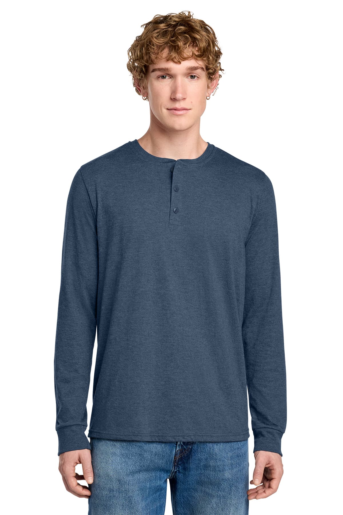 District Perfect Tri Long Sleeve Henley