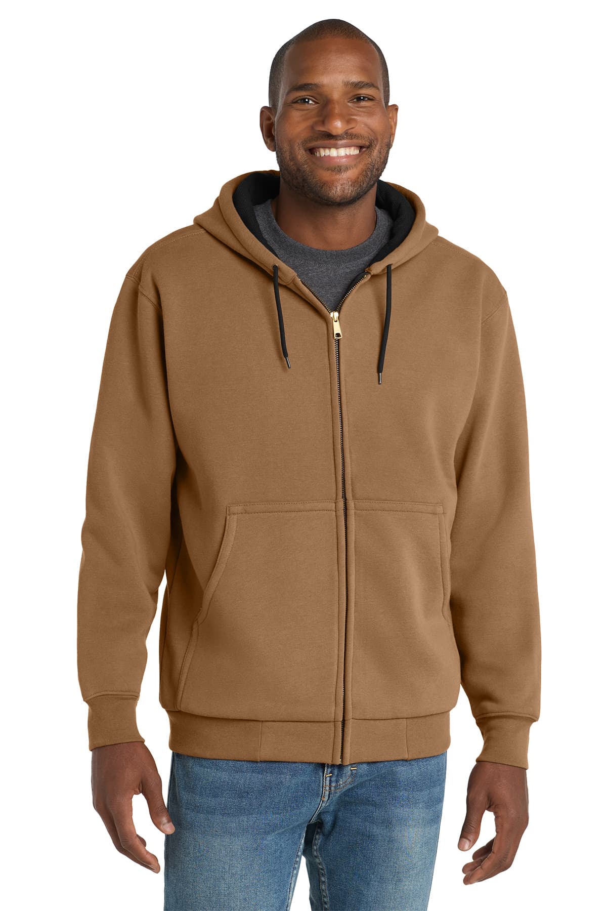 CornerStone Heavyweight Full-Zip Hooded Sweatshirt with Thermal Lining