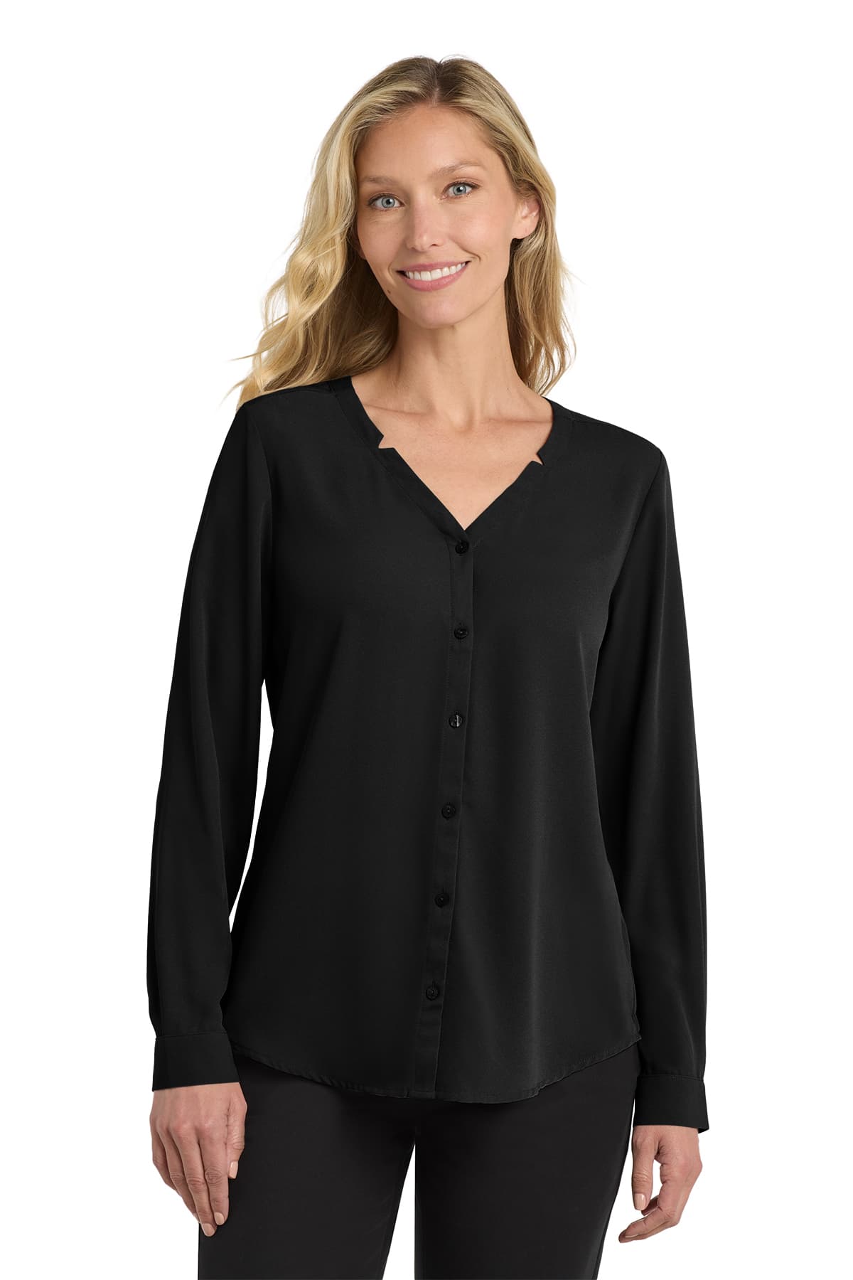 Port Authority Women's Long Sleeve Button-Front Blouse
