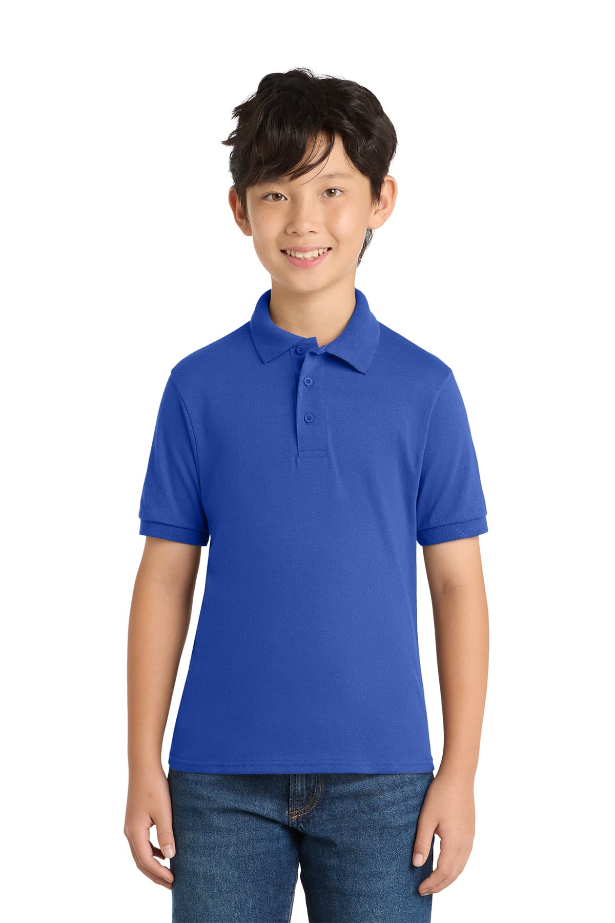 Port & Co Youth Core Blend Jersey Knit Polo