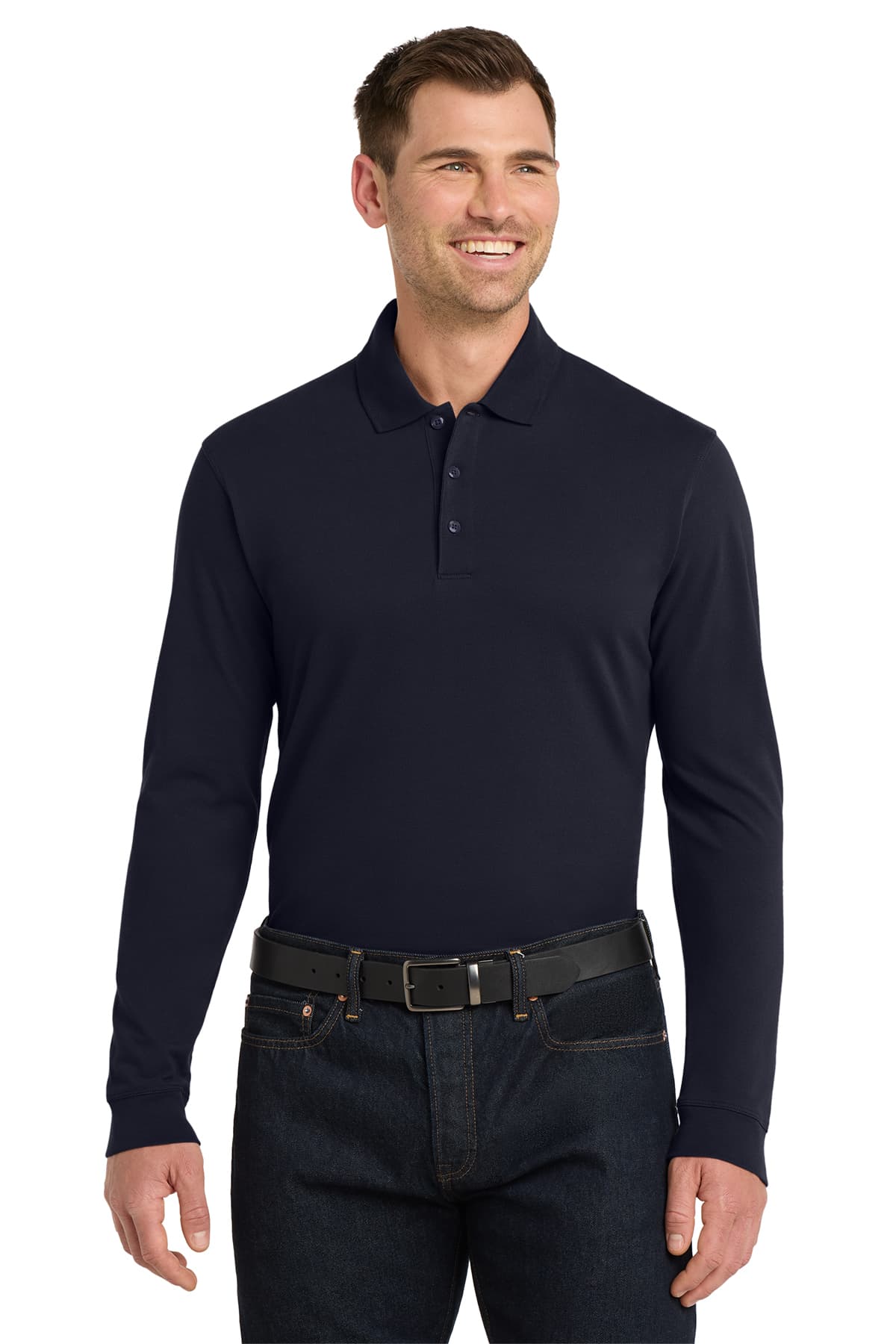 Port Authority EZCotton Long Sleeve Polo