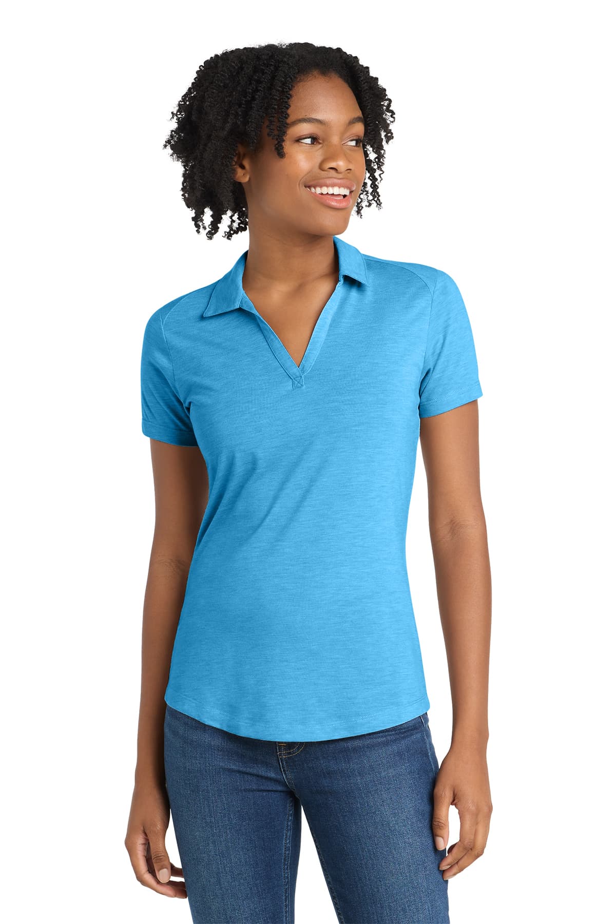 Sport-Tek Women's PosiCharge Tri-Blend Wicking Polo