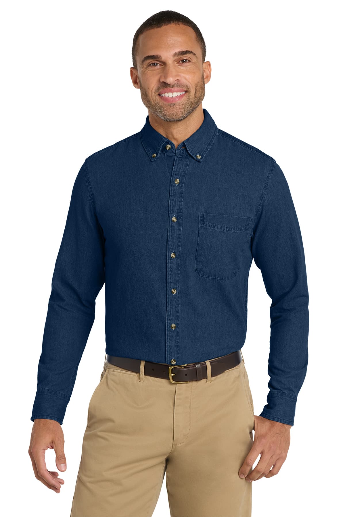 Port & Co Long Sleeve Value Denim Shirt