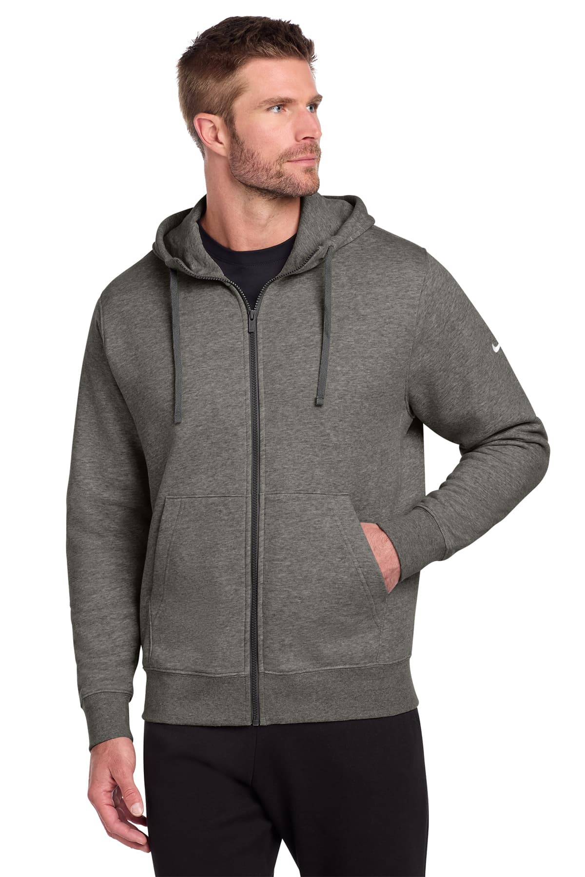 Nike Club Fleece Sleeve Swoosh Full-Zip Hoodie