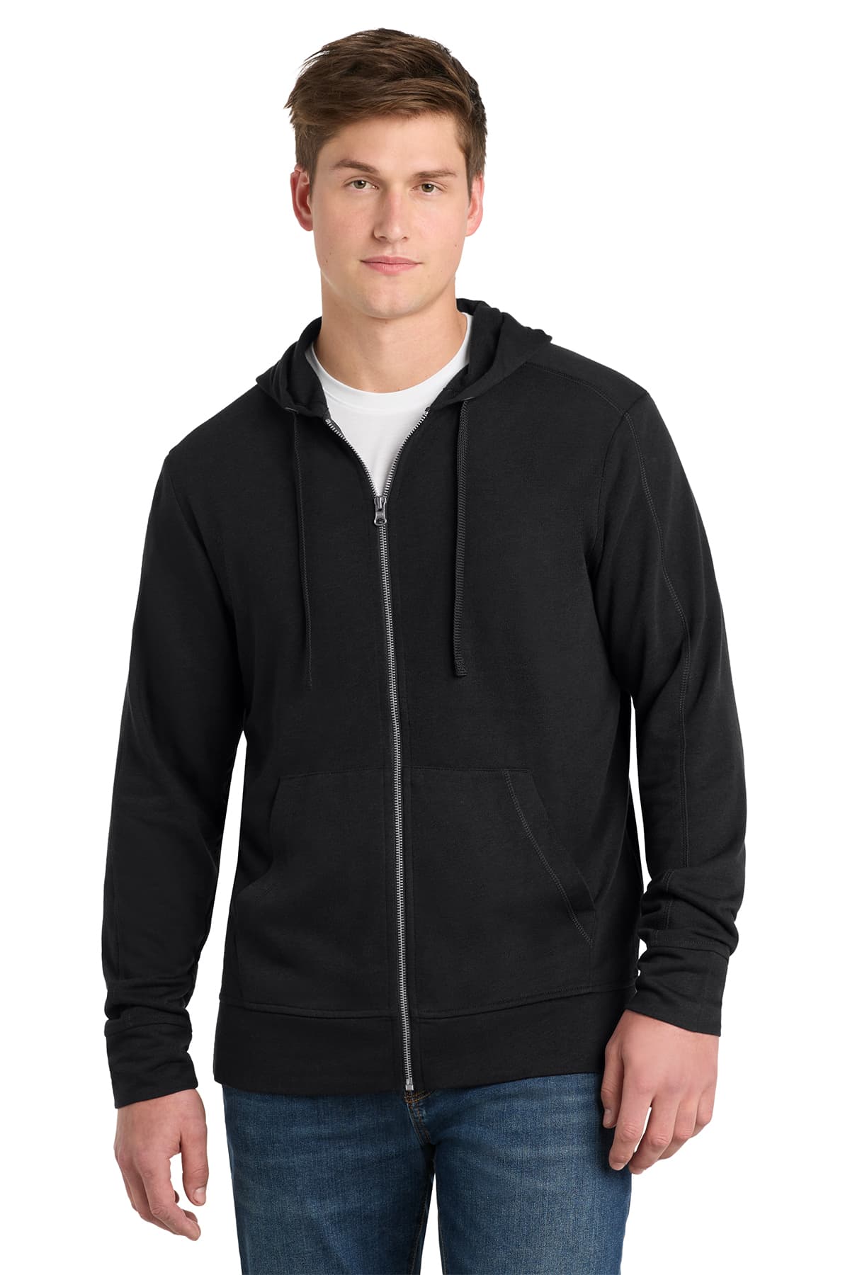 Sport-Tek PosiCharge Tri-Blend Wicking Fleece Full-Zip Hooded Jacket