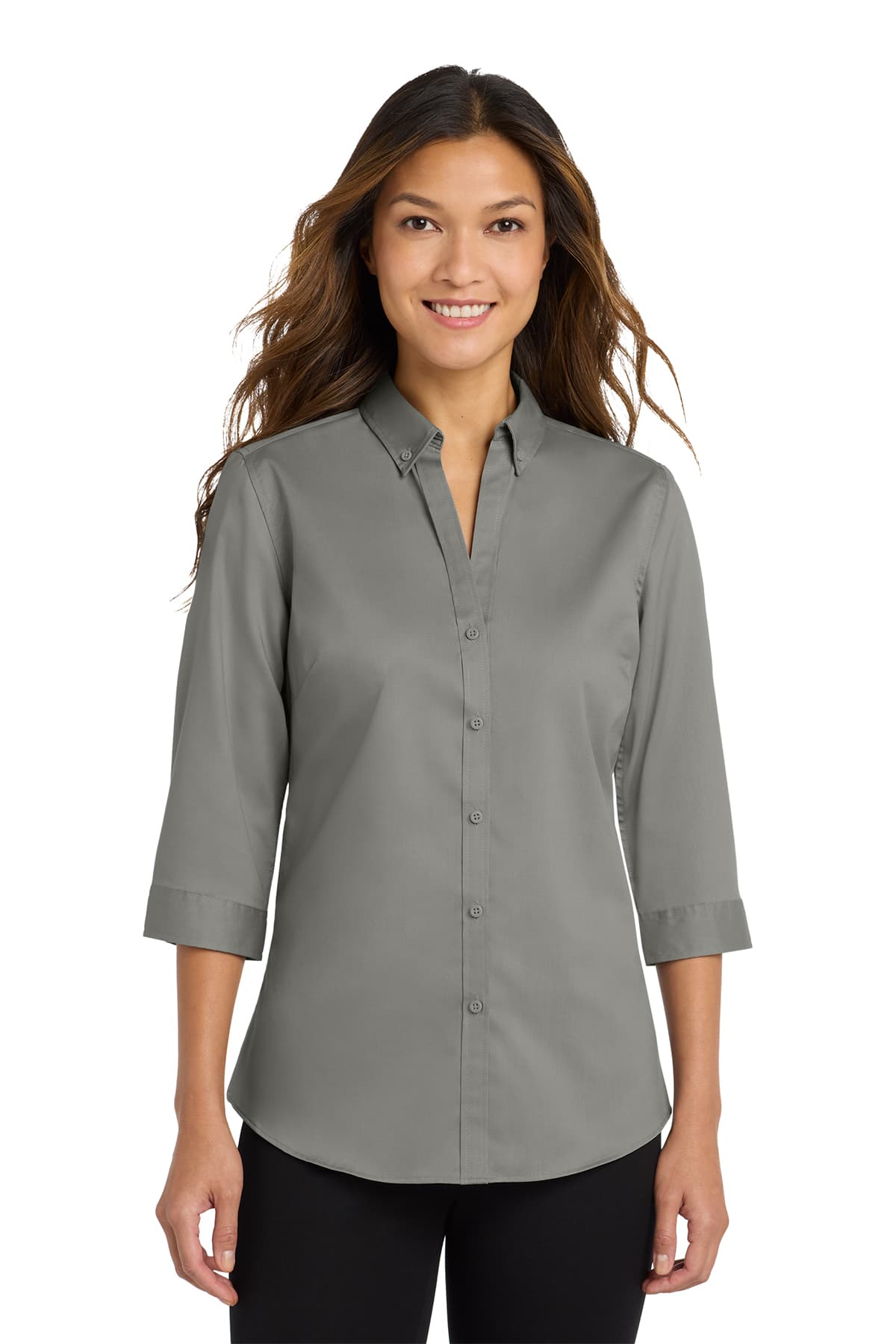 Port Authority Women's 3/4-Sleeve SuperPro Twill Shirt