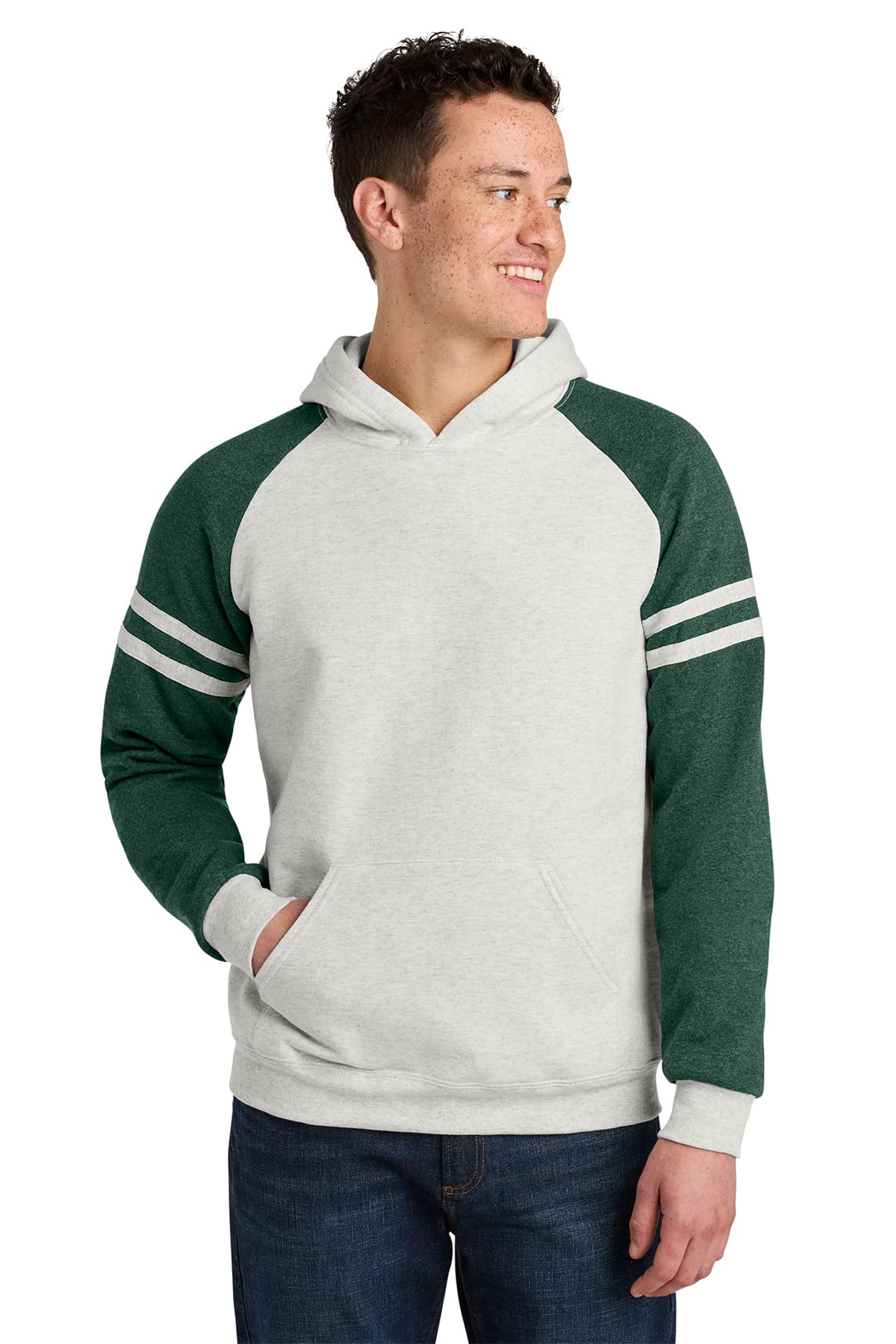 Jerzees Unisex NuBlend Varsity Colorblock Hooded Sweatshirt