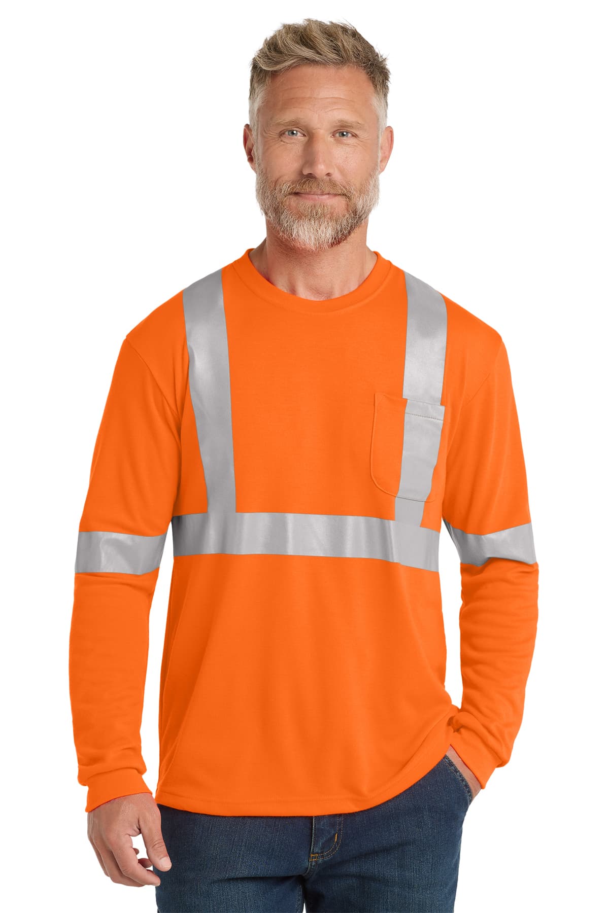 CornerStone ANSI 107 Class 2 Long Sleeve Safety T-Shirt