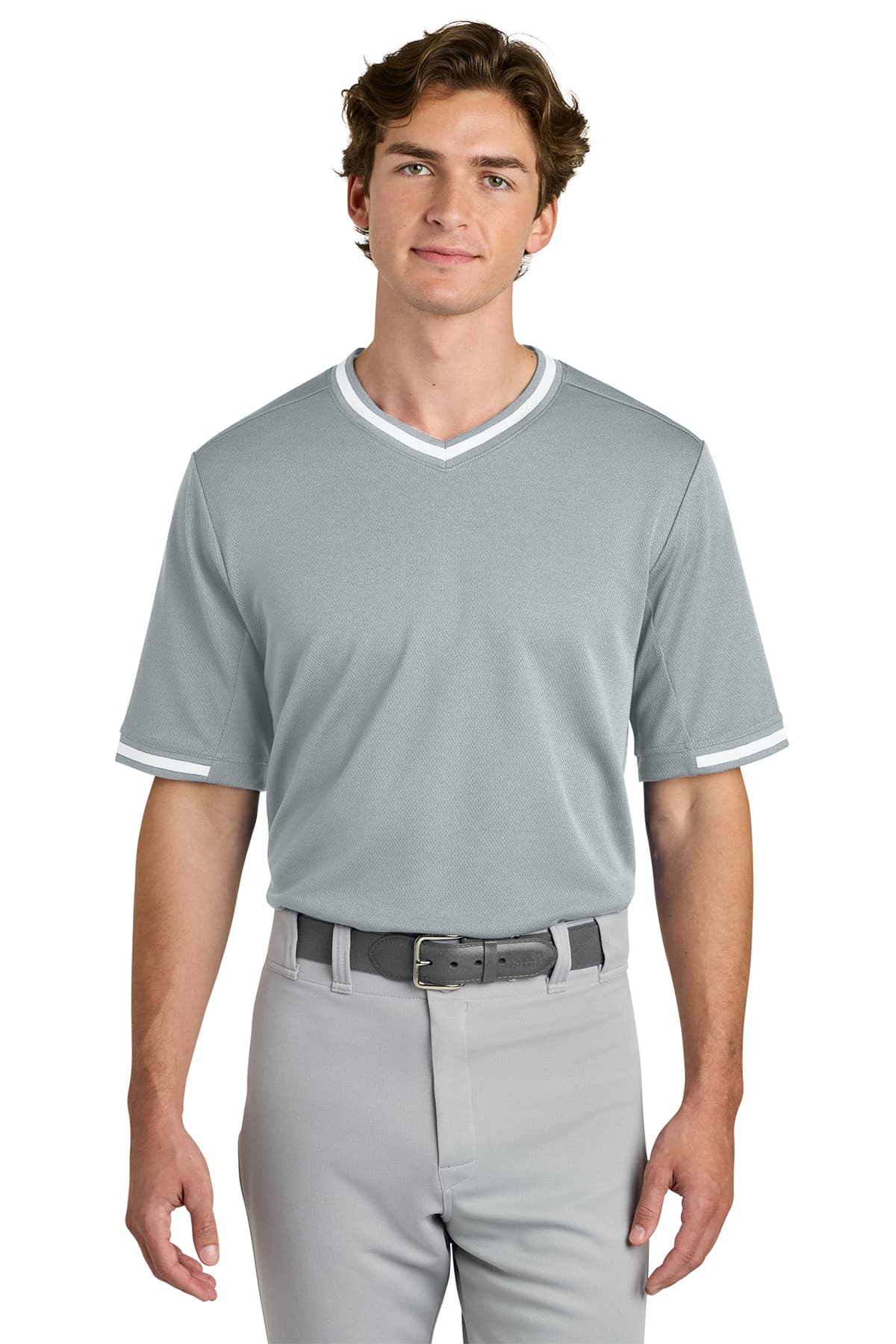 Sport-Tek Tough Mesh V-Neck Baseball Jersey