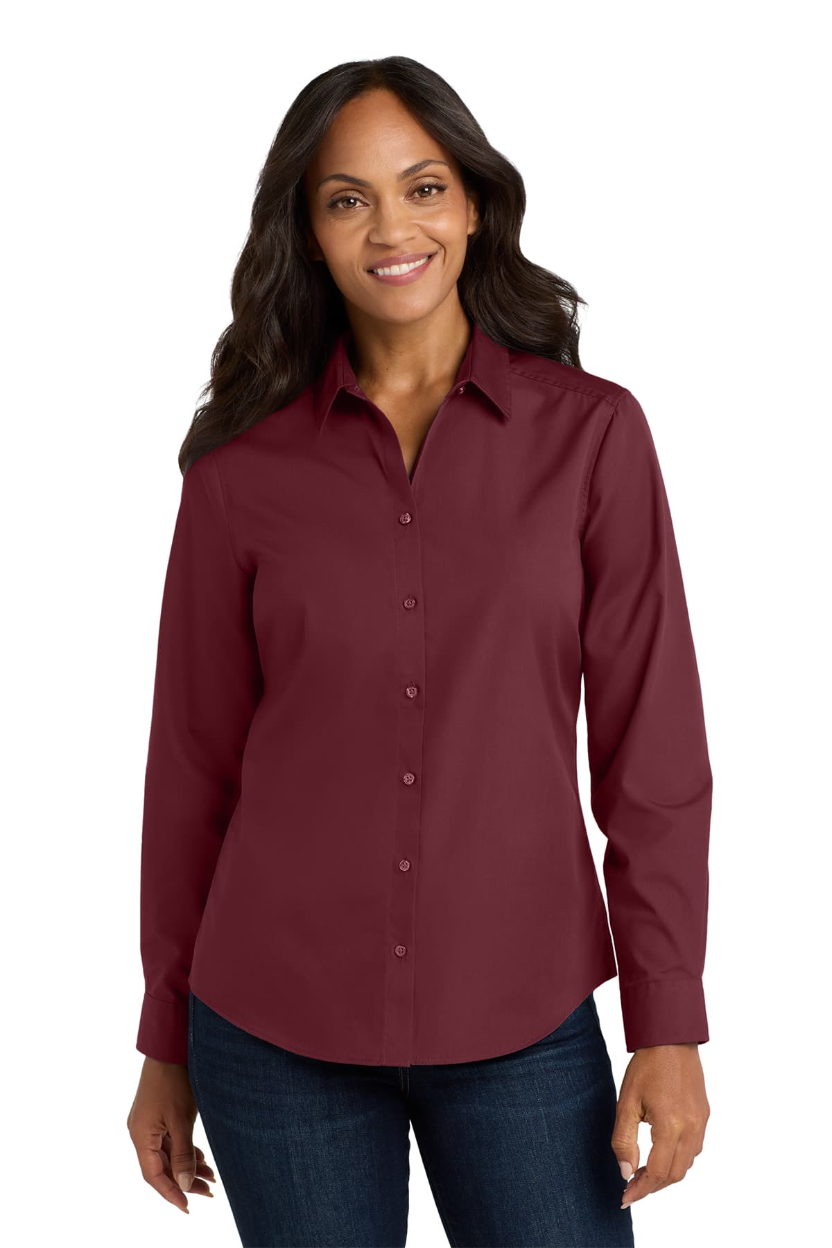 Port Authority Women's Long Sleeve Carefree Poplin Shirt