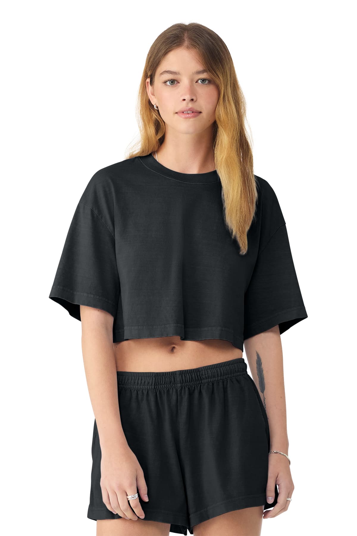 BELLA+CANVAS Women’s Heavyweight Garment-Dyed Cropped Tee
