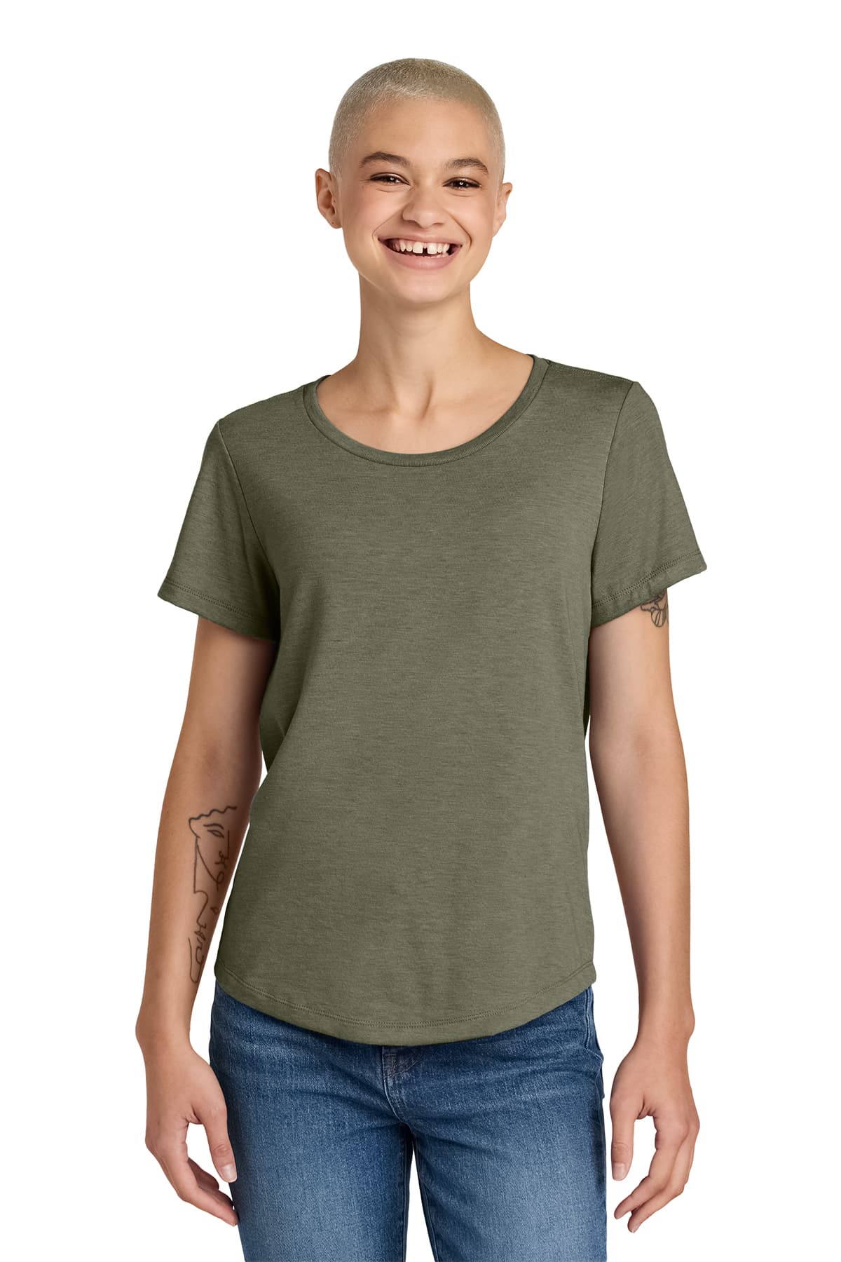 Allmade Women’s Relaxed Tri-Blend Scoop Neck Tee