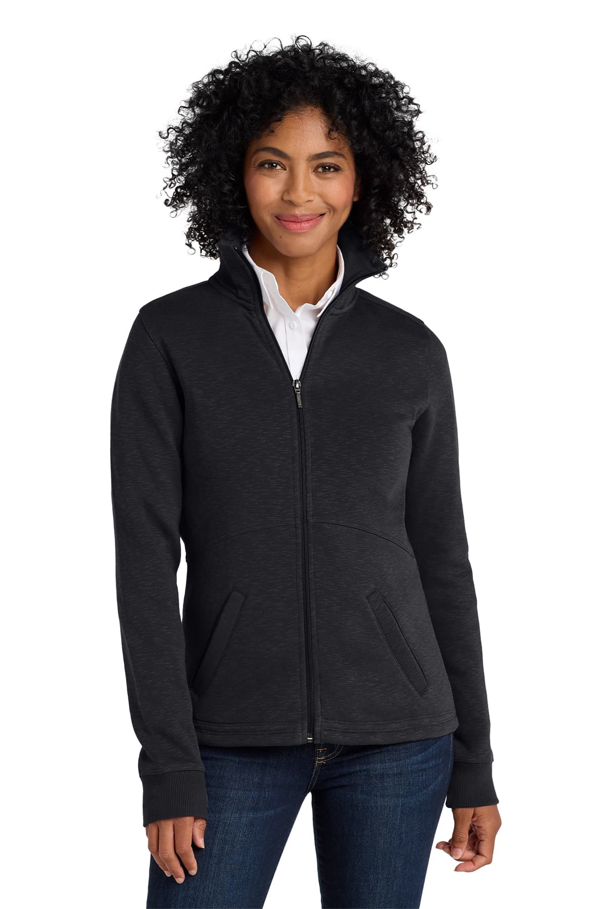 Port Authority Women's Slub Fleece Full-Zip Jacket