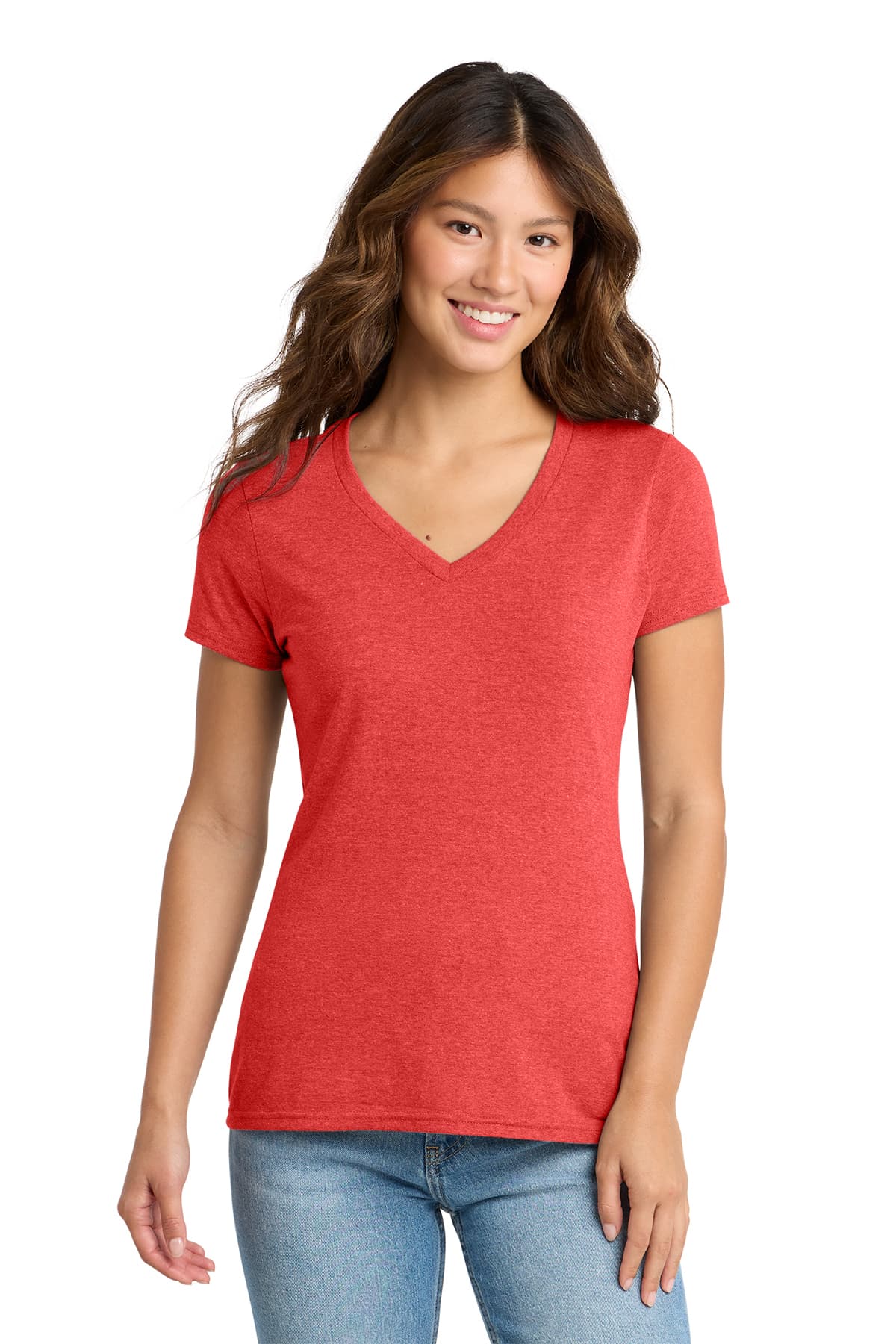Port & Co Women's Tri-Blend V-Neck Tee