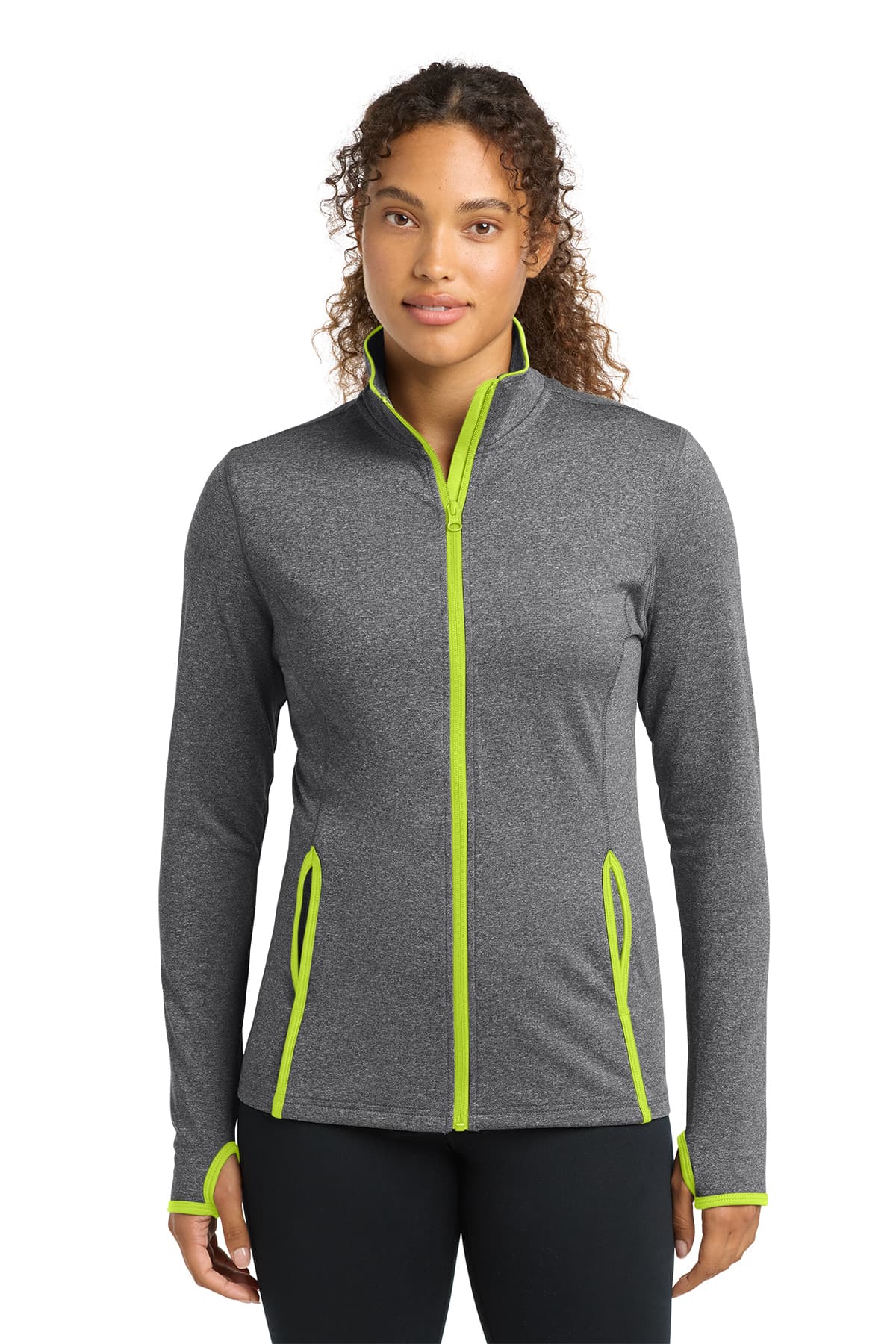 Sport-Tek Women's Sport-Wick Stretch Contrast Full-Zip Jacket