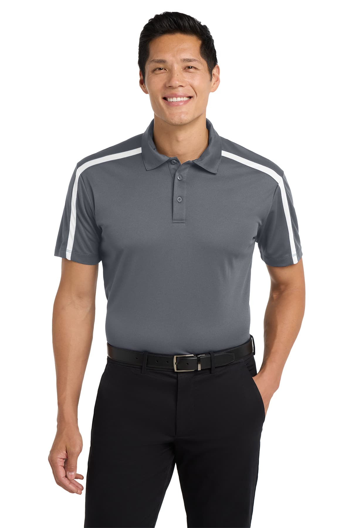 Port Authority Silk Touch Performance Colorblock Stripe Polo