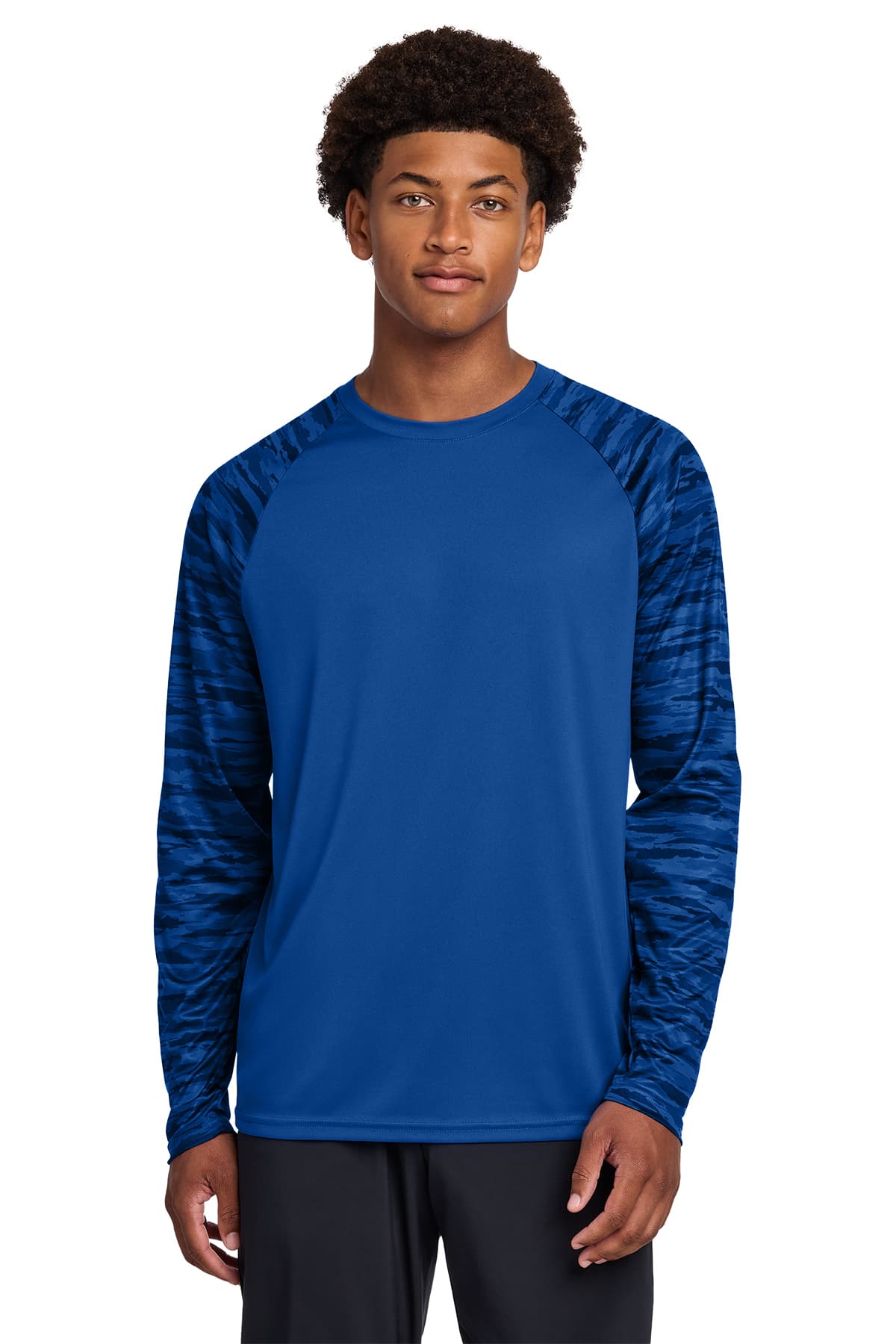 Sport-Tek Drift Camo Colorblock Long Sleeve Tee