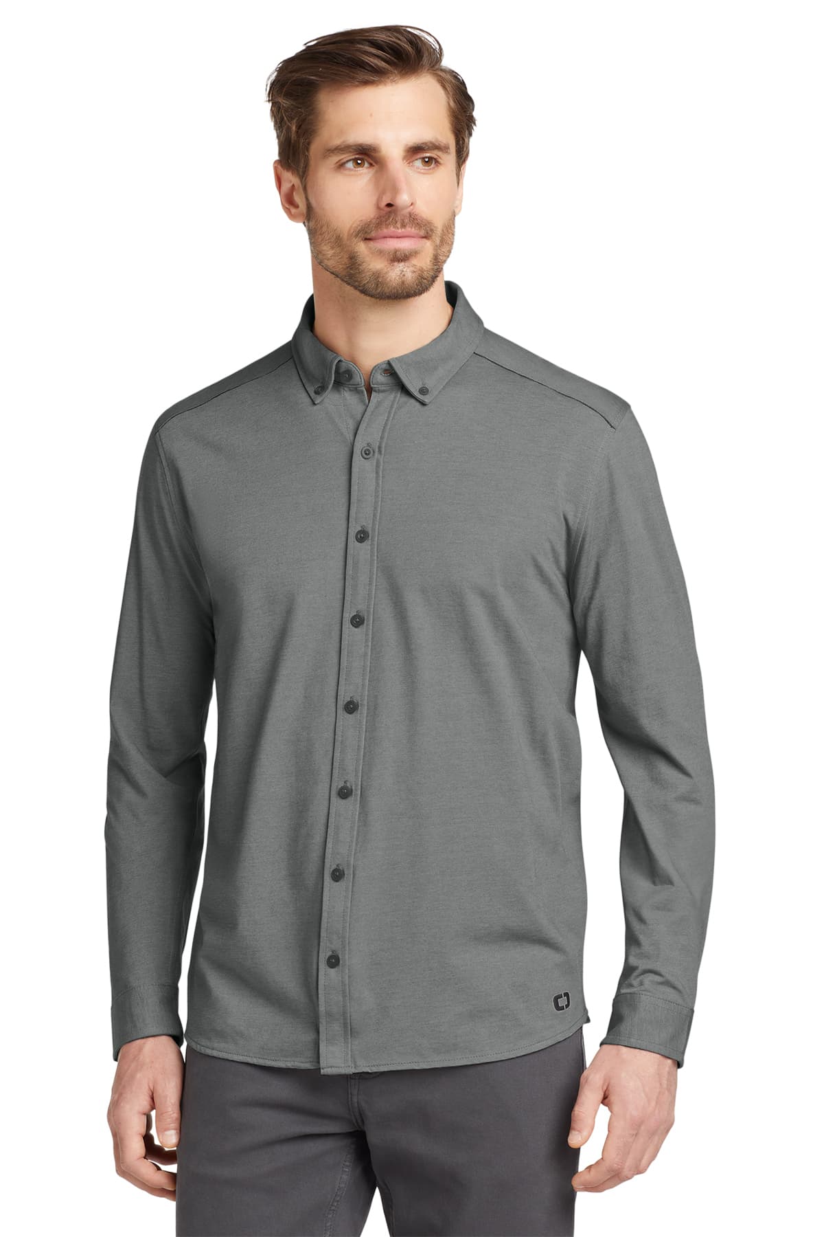 OGIO Code Stretch Long Sleeve Button-Up