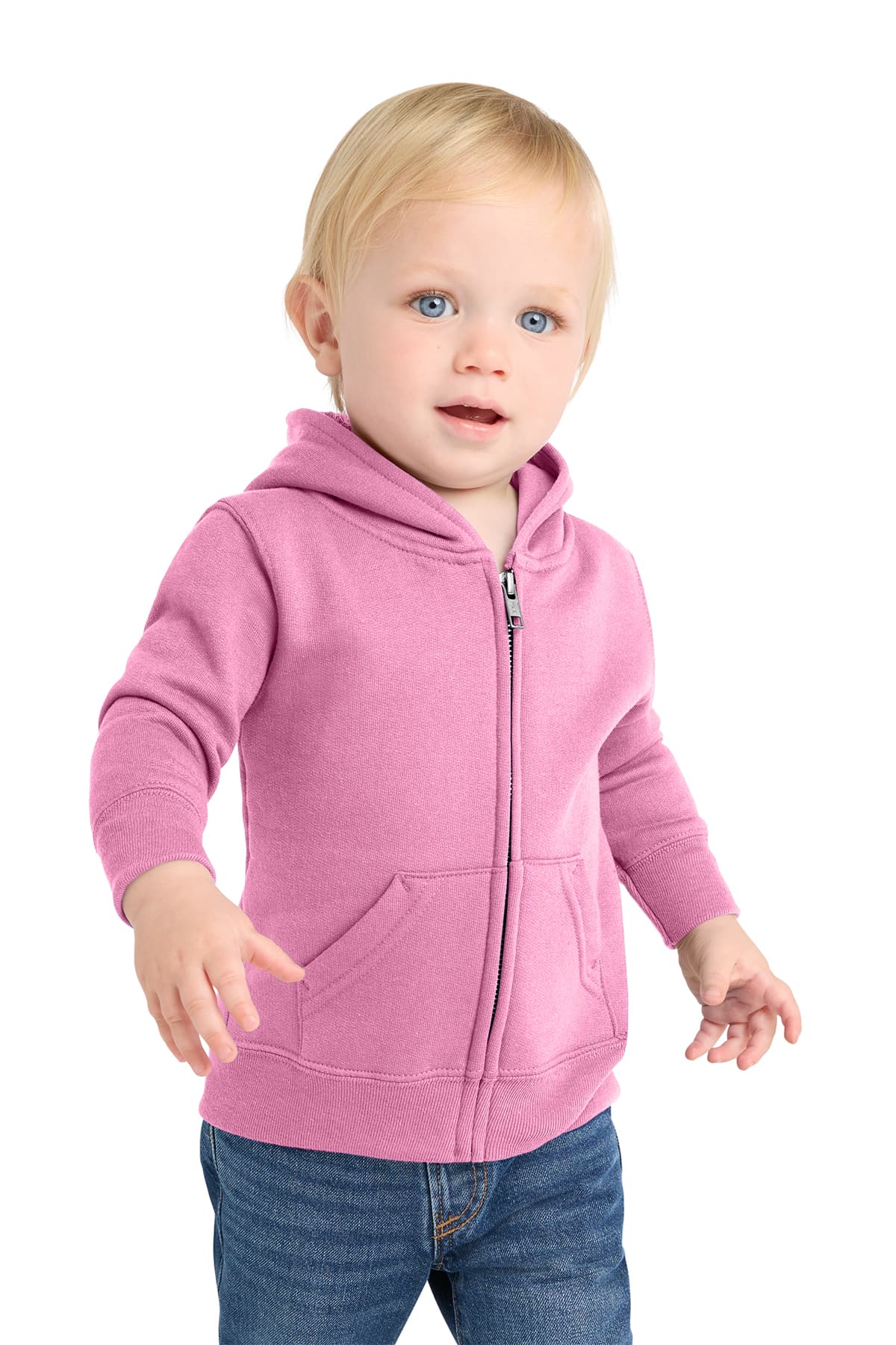 Port & Co Infant Core Fleece Full-Zip Hooded Sweatshirt